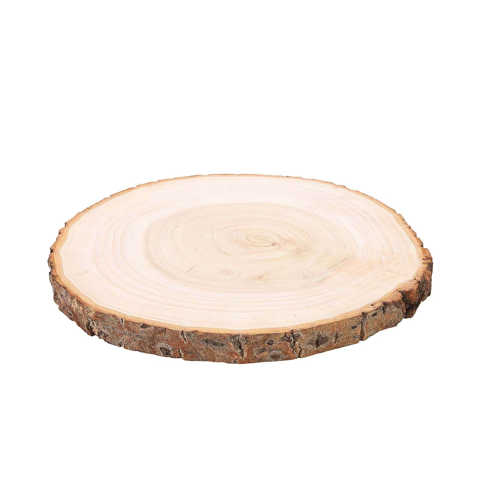 Rustic Poplar Wood Slices Round - Unique Decor for Tables & Events 15 Dia