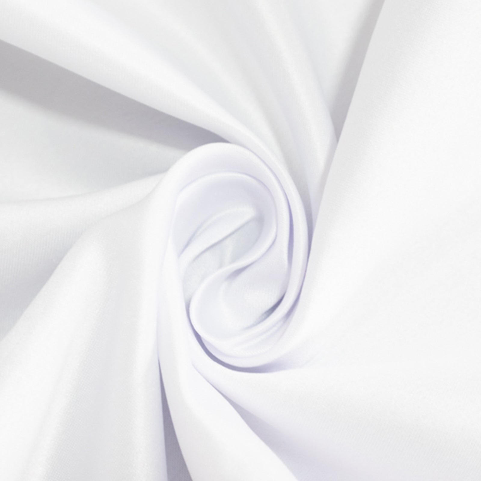 Lamour Satin 54x54 Table Overlay Square Tablecloth White - Durable & Silk-Like Table Cover for Weddings & Parties