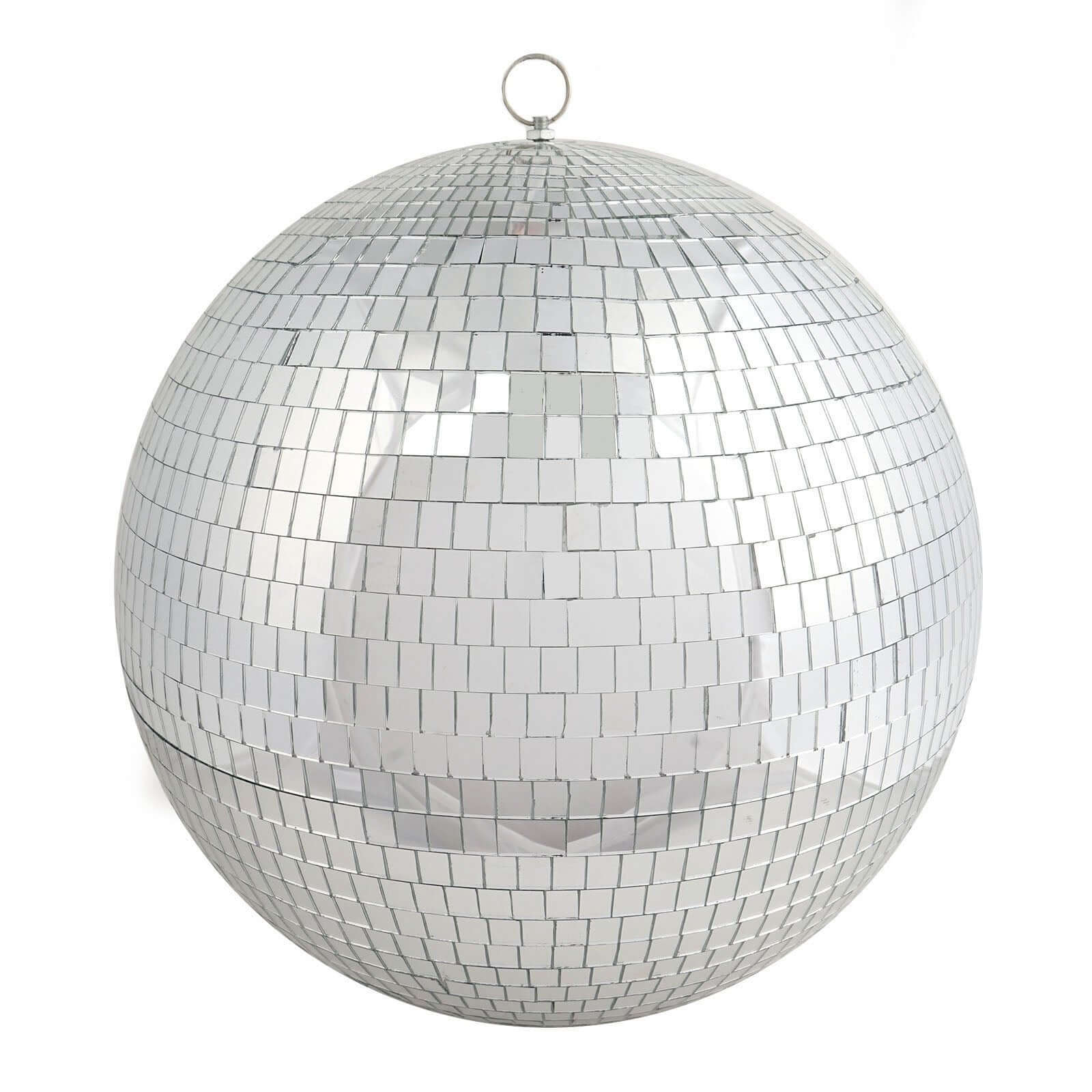 16 Large Silver Foam Disco Mirror Ball With Hanging Swivel Ring, Holiday Party Decor