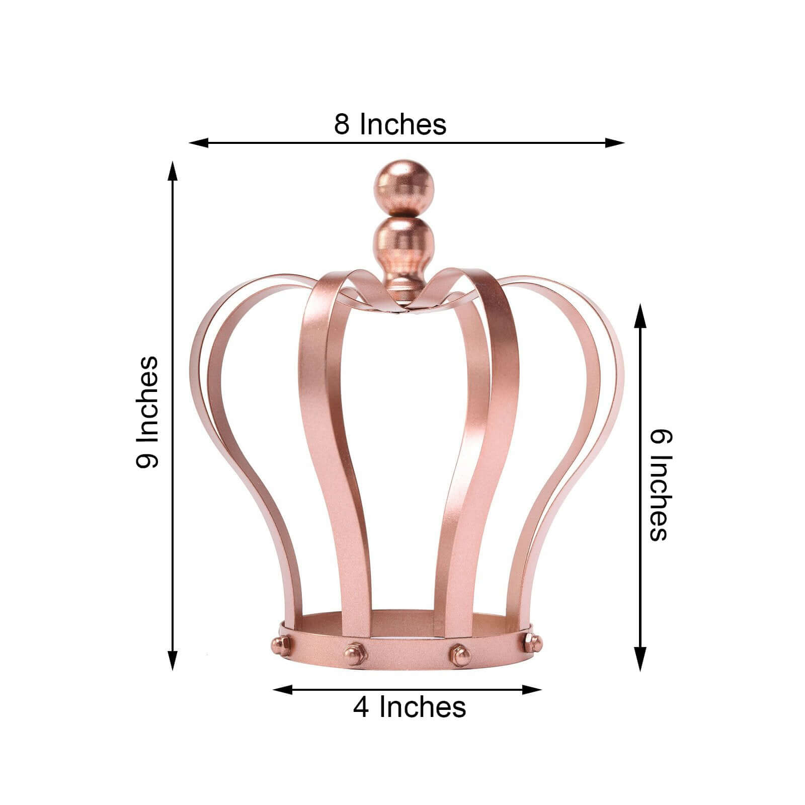 Metal Royal Crown Cake Topper Rose Gold - Sophisticated Wedding Cake Centerpiece Decor for Themed Events 9