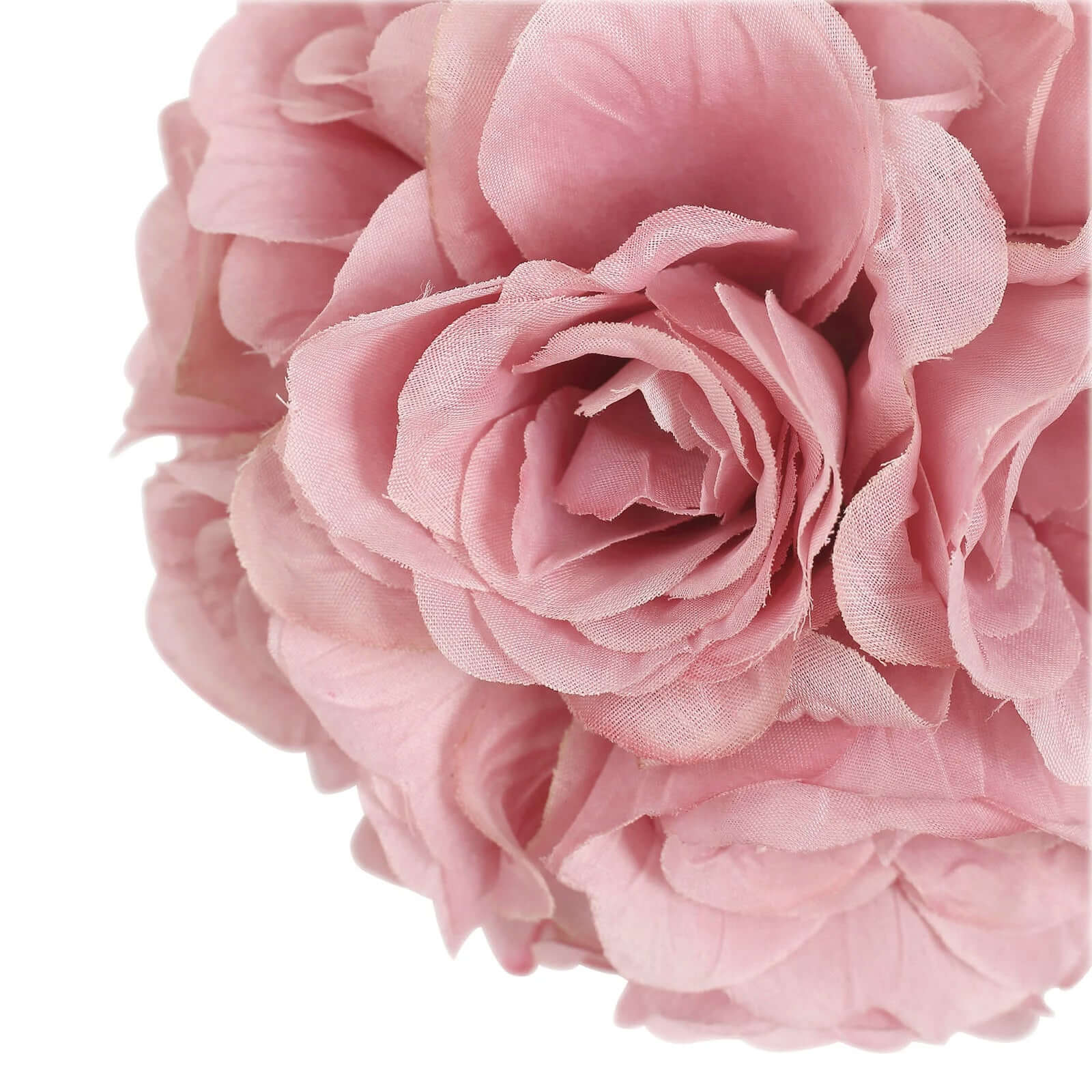 2 Pack 7 Mauve Artificial Silk Rose Kissing Ball, Faux Flower Ball