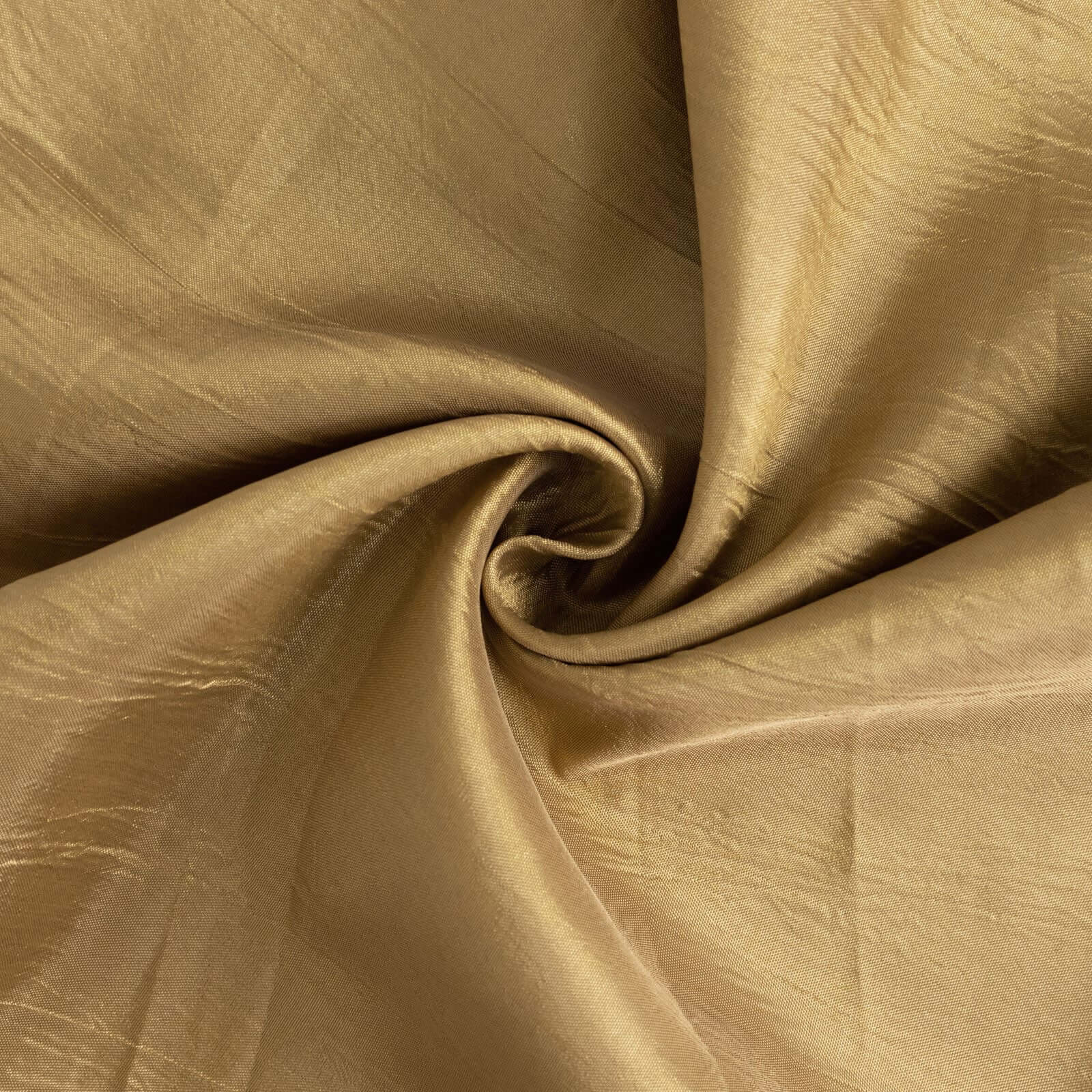 Crinkle Crushed Taffeta Chair Cover for Banquet Chairs Gold - Reusable Slipcover