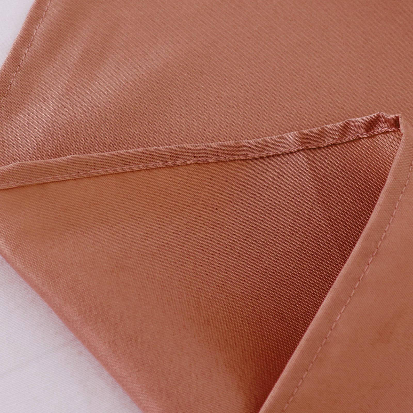 Polyester 54x54 Table Overlay Square Tablecloth Terracotta (Rust) - Wrinkle-Resistant & Durable Table Cover