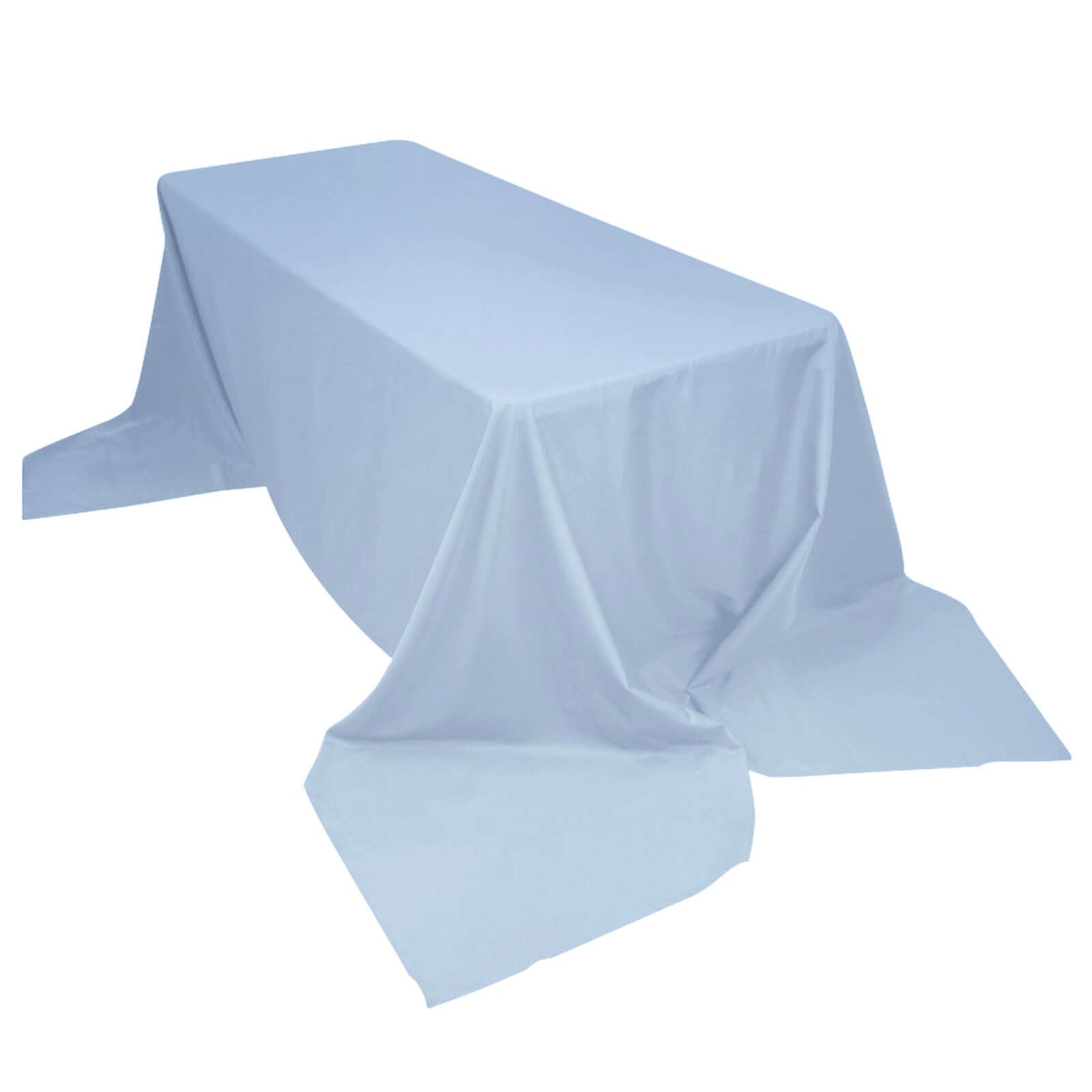 Polyester 90x156 Rectangle Tablecloth Dusty Blue - Seamless Wrinkle-Resistant Table Cover