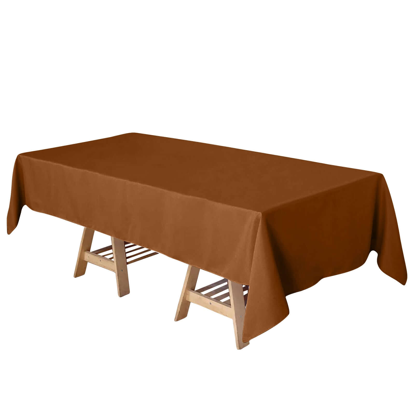 Polyester 60x102 Rectangle Tablecloth Cinnamon Brown - Durable and Stylish Table Cover