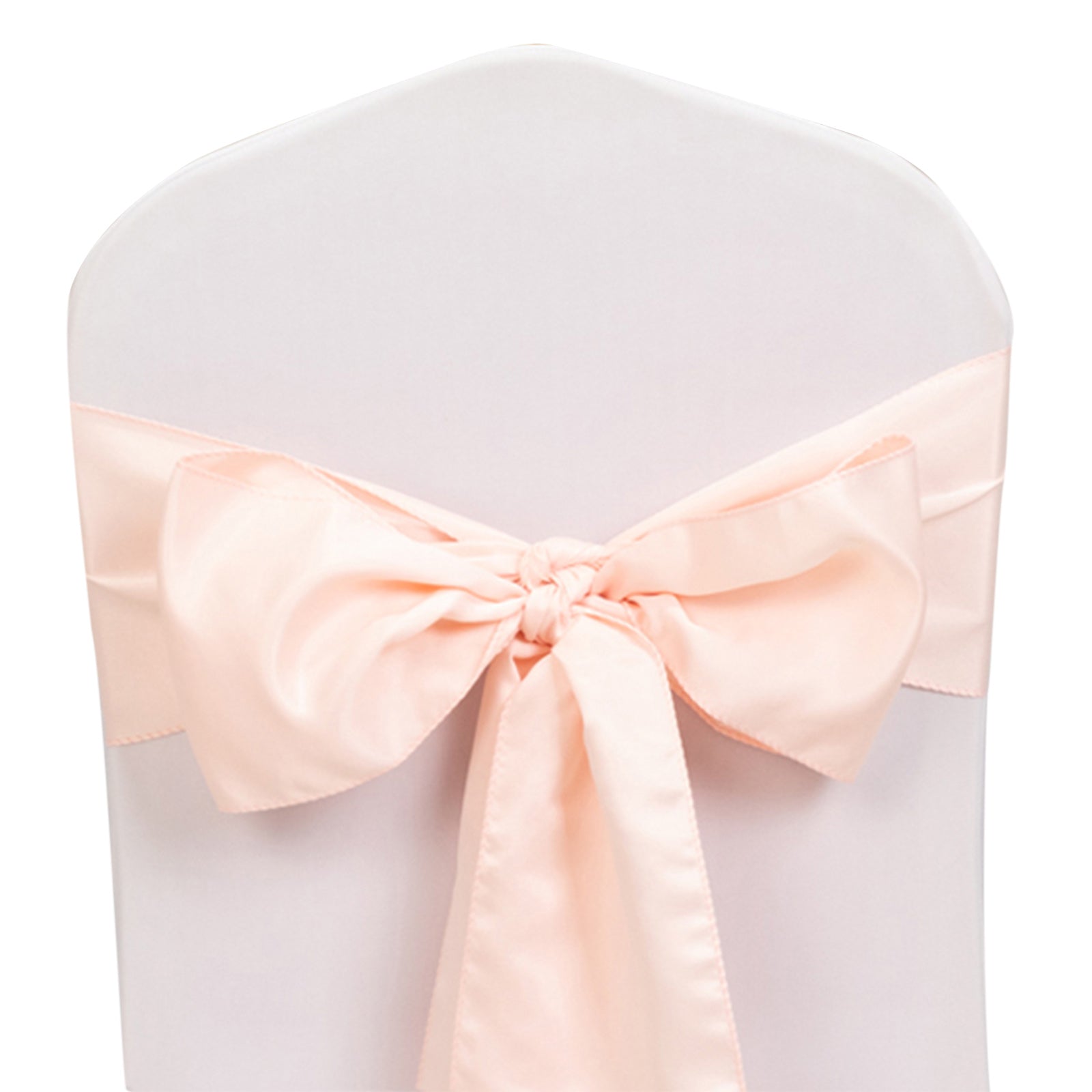 5 Pack Lamour Satin 6x106 Chair Sashes Blush - Stylish Reusable Decorative Bows