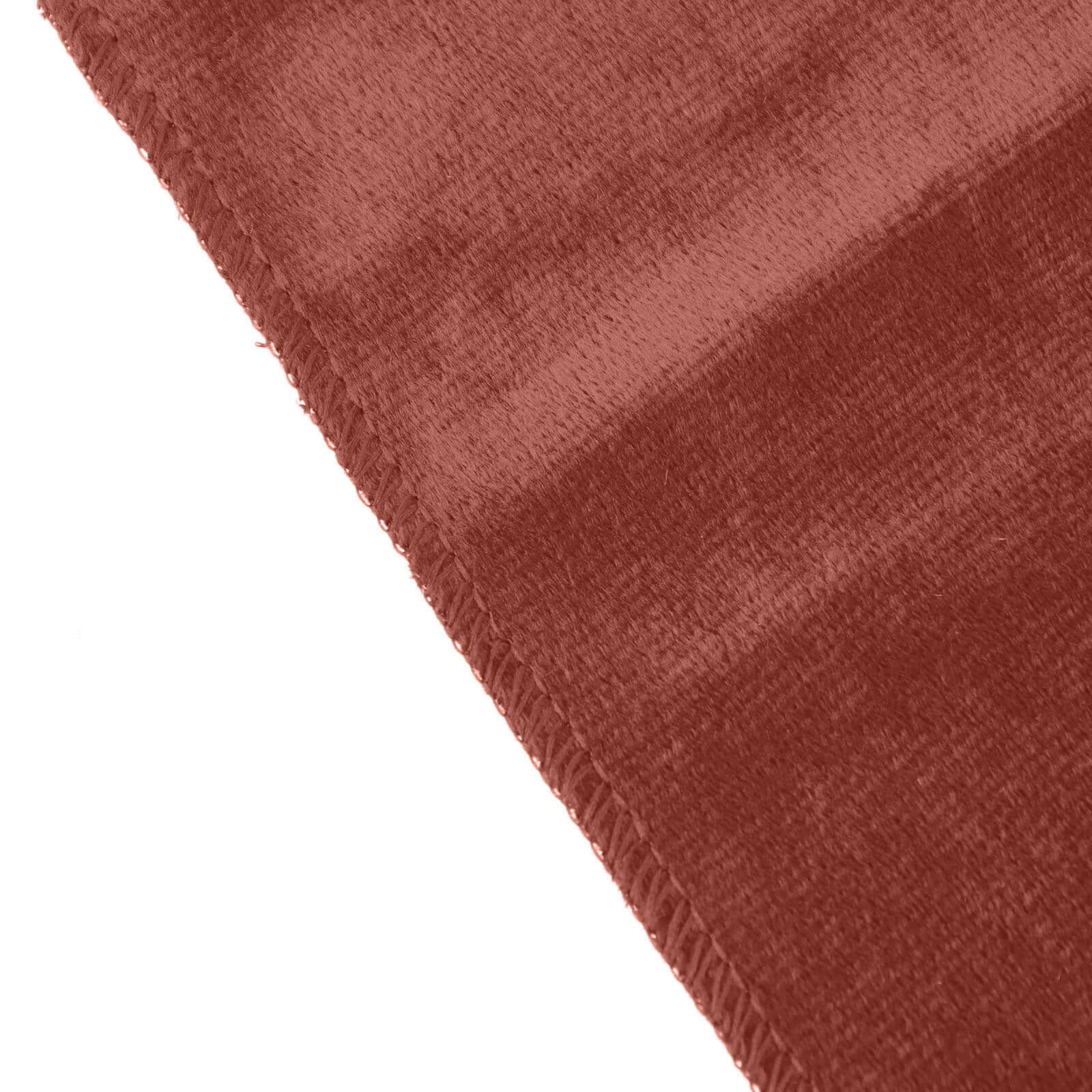 Premium Velvet 90x132 Rectangle Tablecloth Terracotta (Rust) - Reusable Soft & Seamless Table Cover