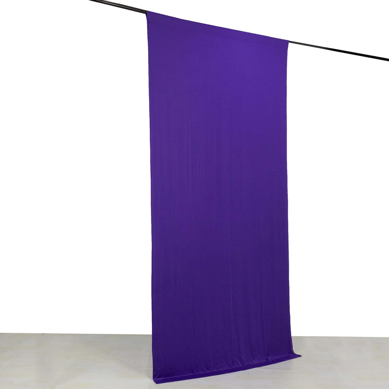 Purple 4-Way Stretch Spandex Event Curtain Drapes, Wrinkle Free Backdrop Event Panel with Rod Pockets - 5ftx10ft