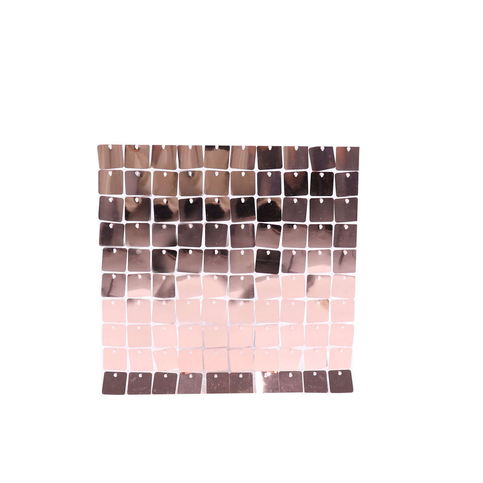 10sq.ft Shiny Rose Gold Square Sequin Shimmer Wall Party Photo Backdrop, Active Spangle Wall Art Décor Panels - 10 Panels