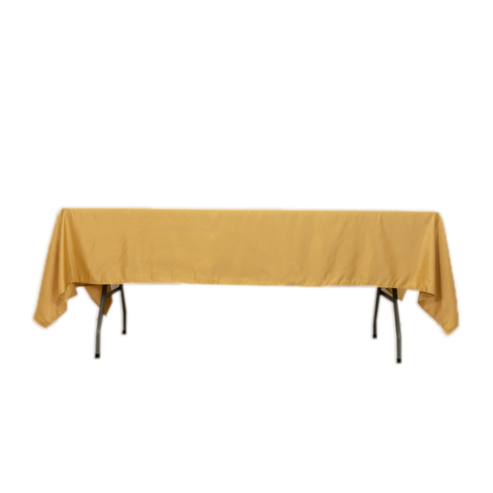 Lamour Satin 60x102 Rectangle Tablecloth Champagne - Durable & Silky Soft Feel Table Cover