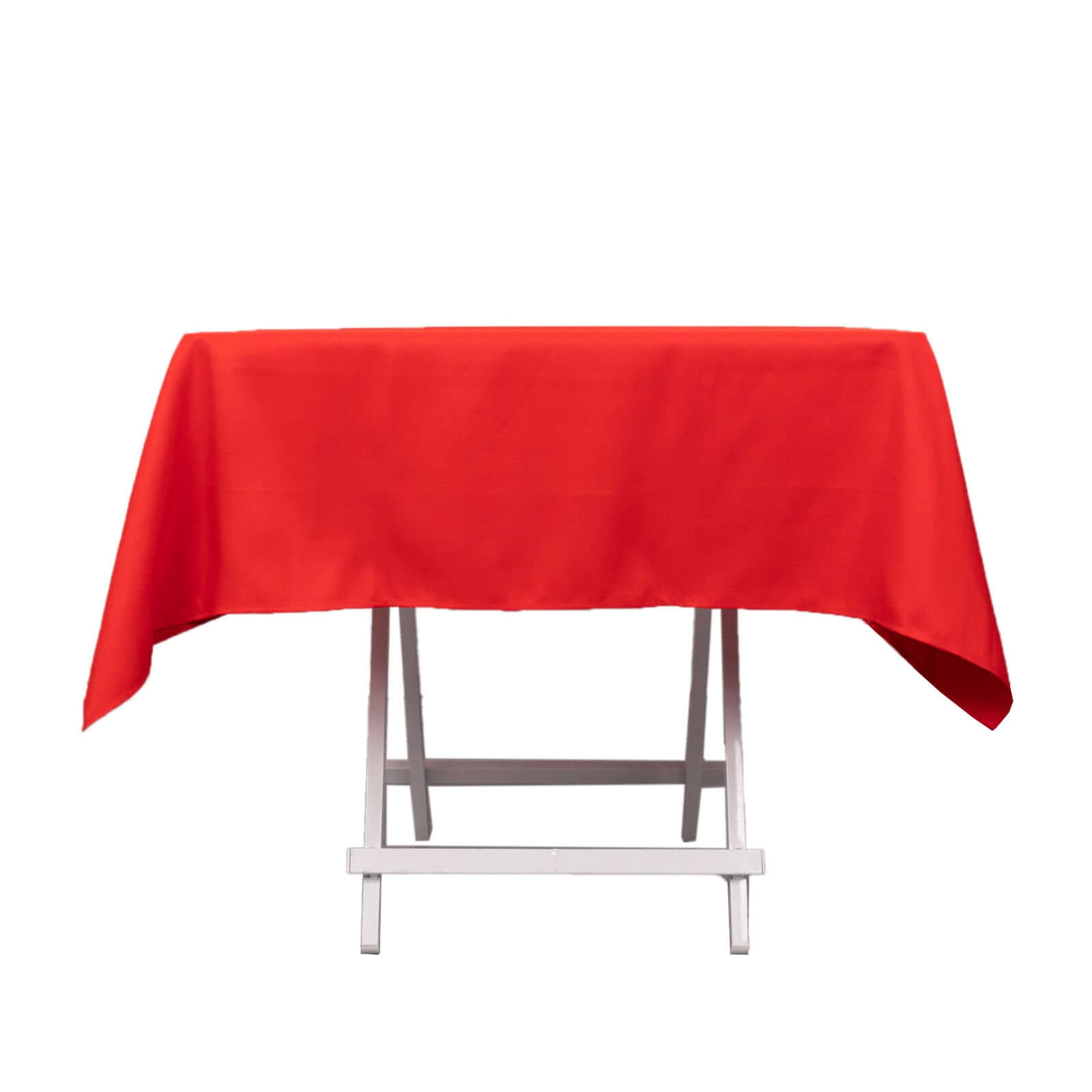 Premium Polyester 54x54 Square Tablecloth Red - Stain and Wrinkle-Resistant 220GSM Table Cover