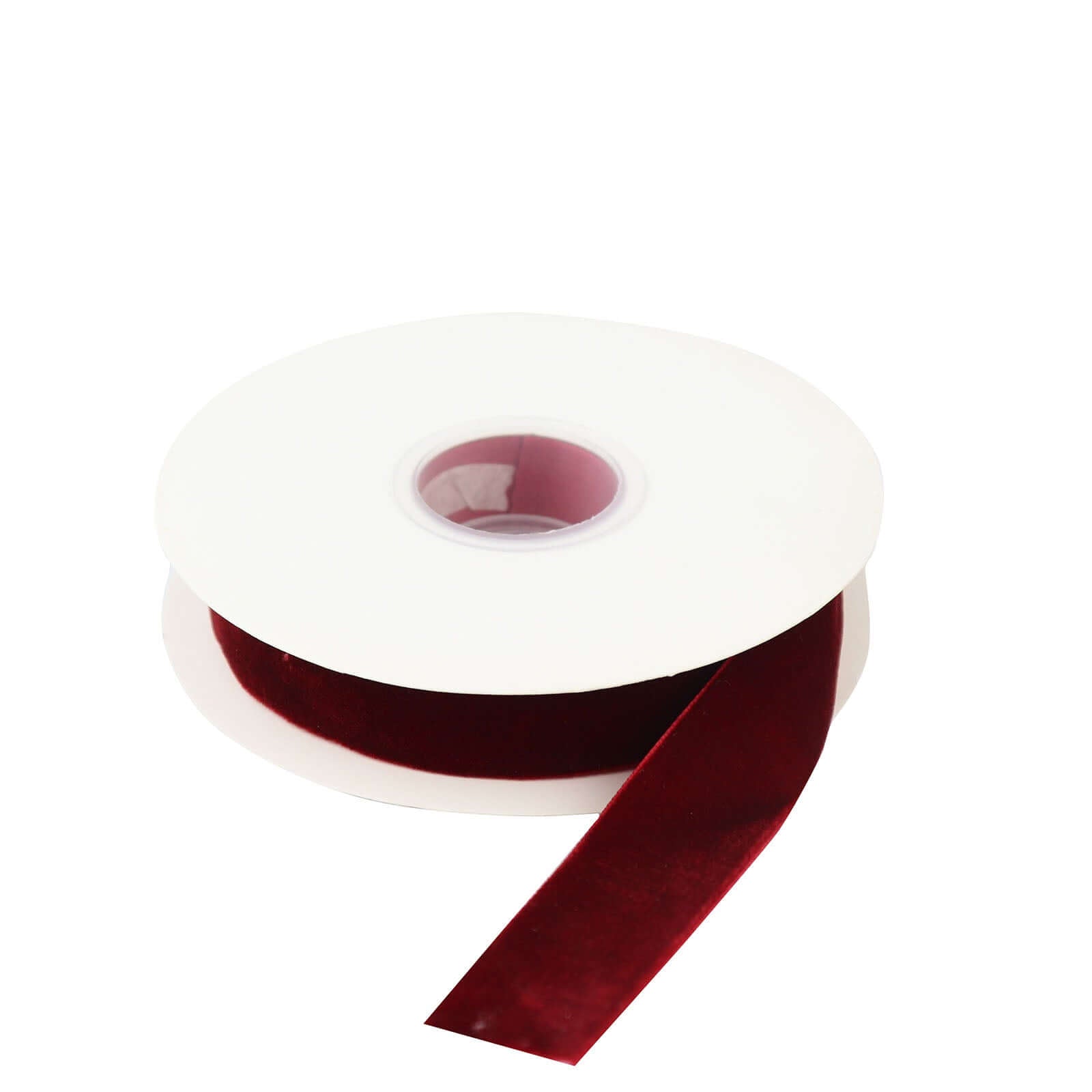 10 Yards Burgundy 1 Velvet Single Faced Ribbon Spool, DIY Craft Supplies, Velvet and Nylon Ribbon Roll