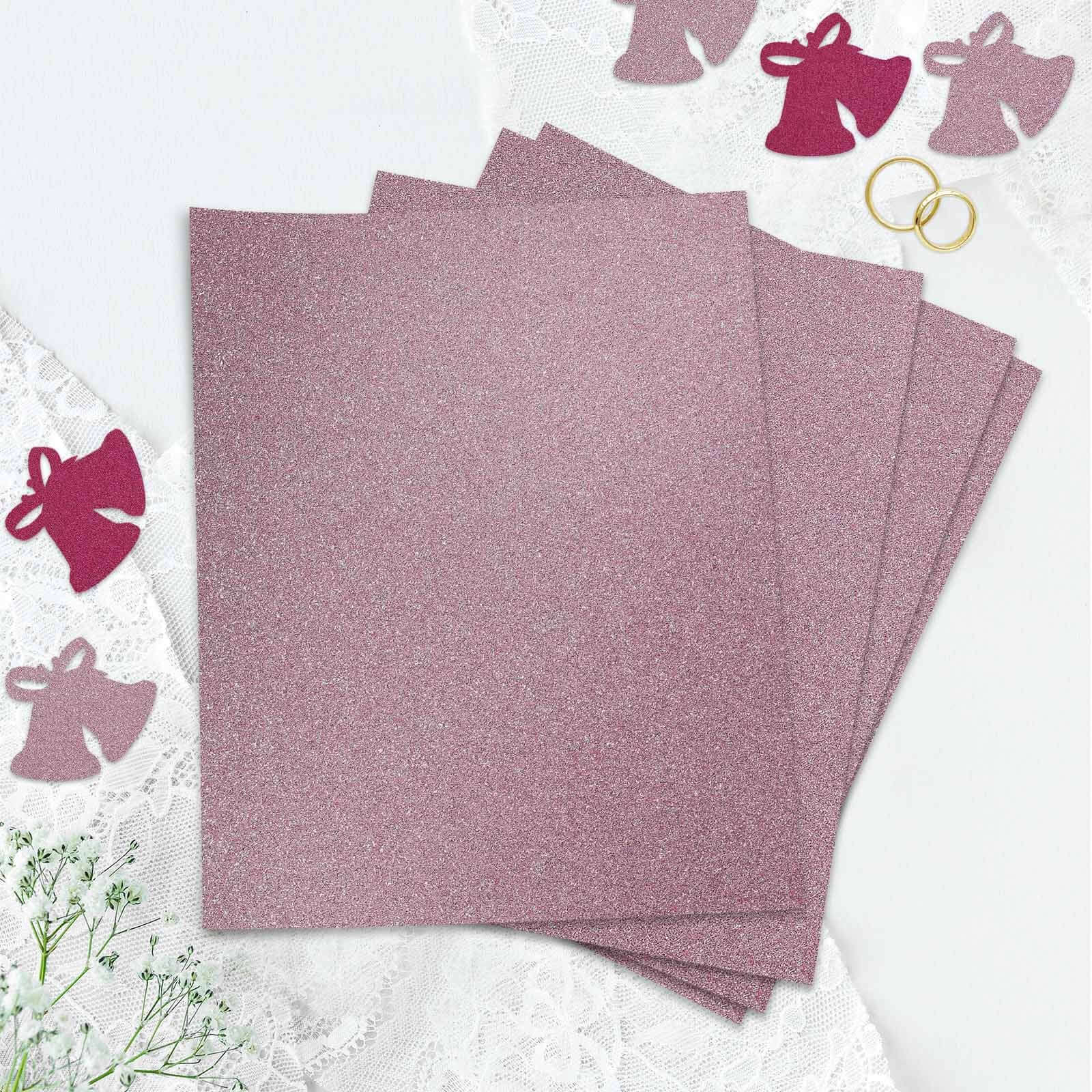 10 Pack Pink Self-Adhesive Glitter DIY Craft Foam Sheets - 12x10