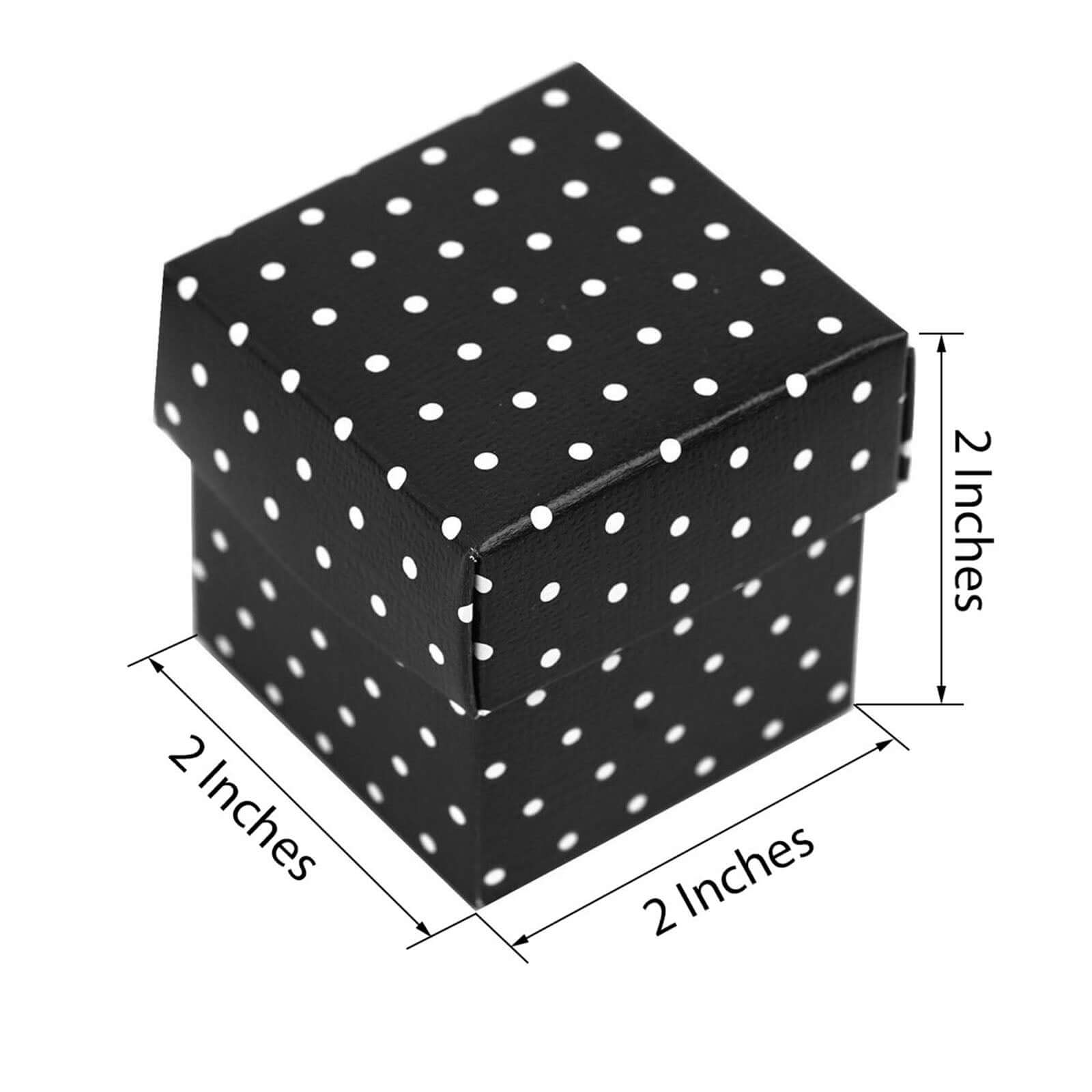 100 Pack 2 Chocolate White Polka Dot Party Favor Candy Gift Boxes
