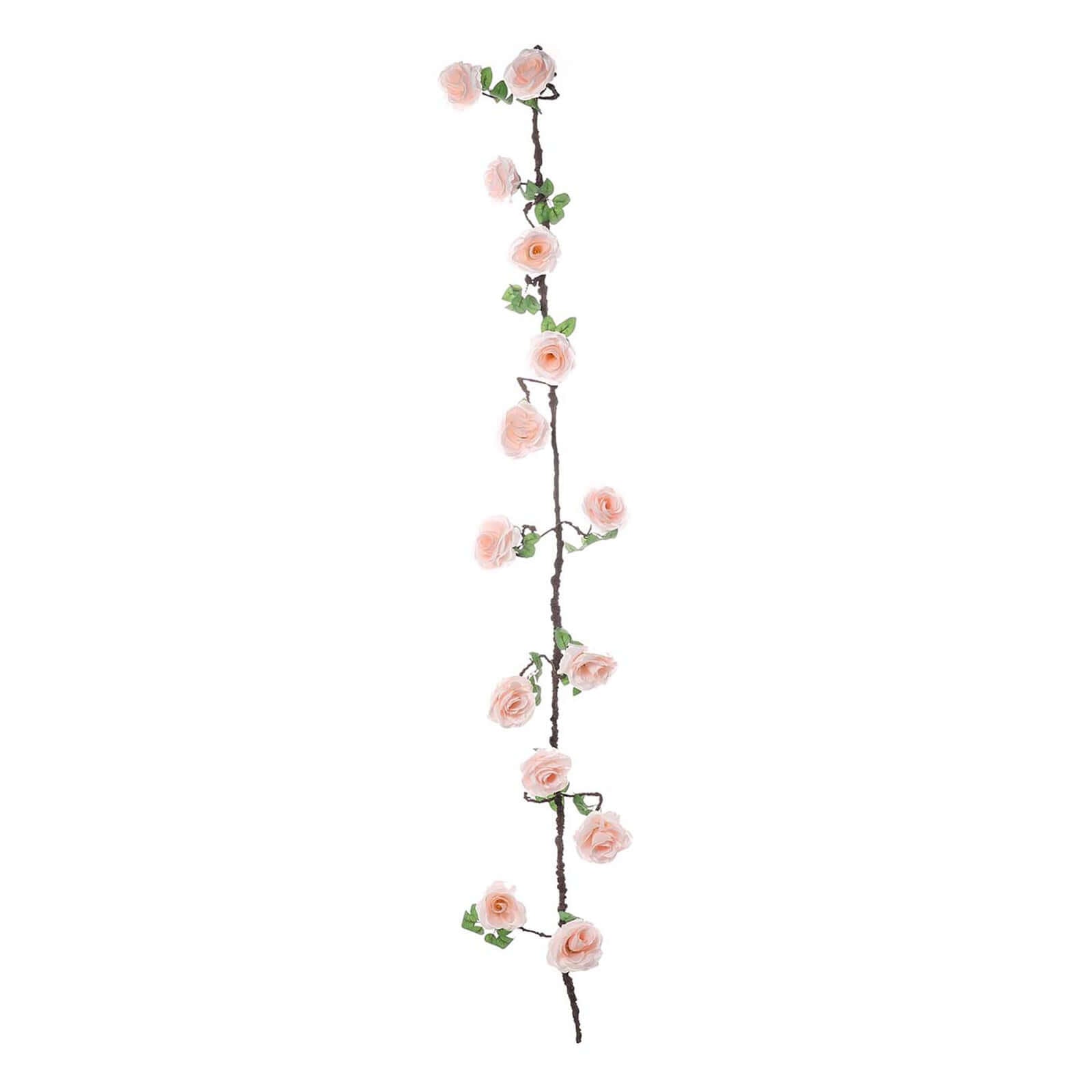 6ft Blush Artificial Silk Rose Hanging Flower Garland Vine