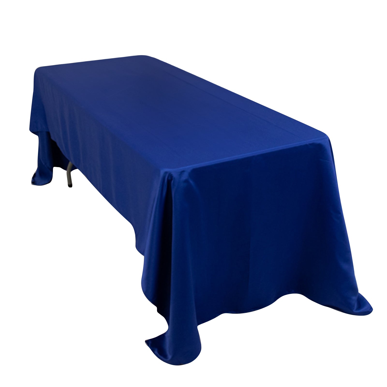 Lamour Satin 60x126 Rectangle Tablecloth Royal Blue - Soft & Silk-Like Table Cover