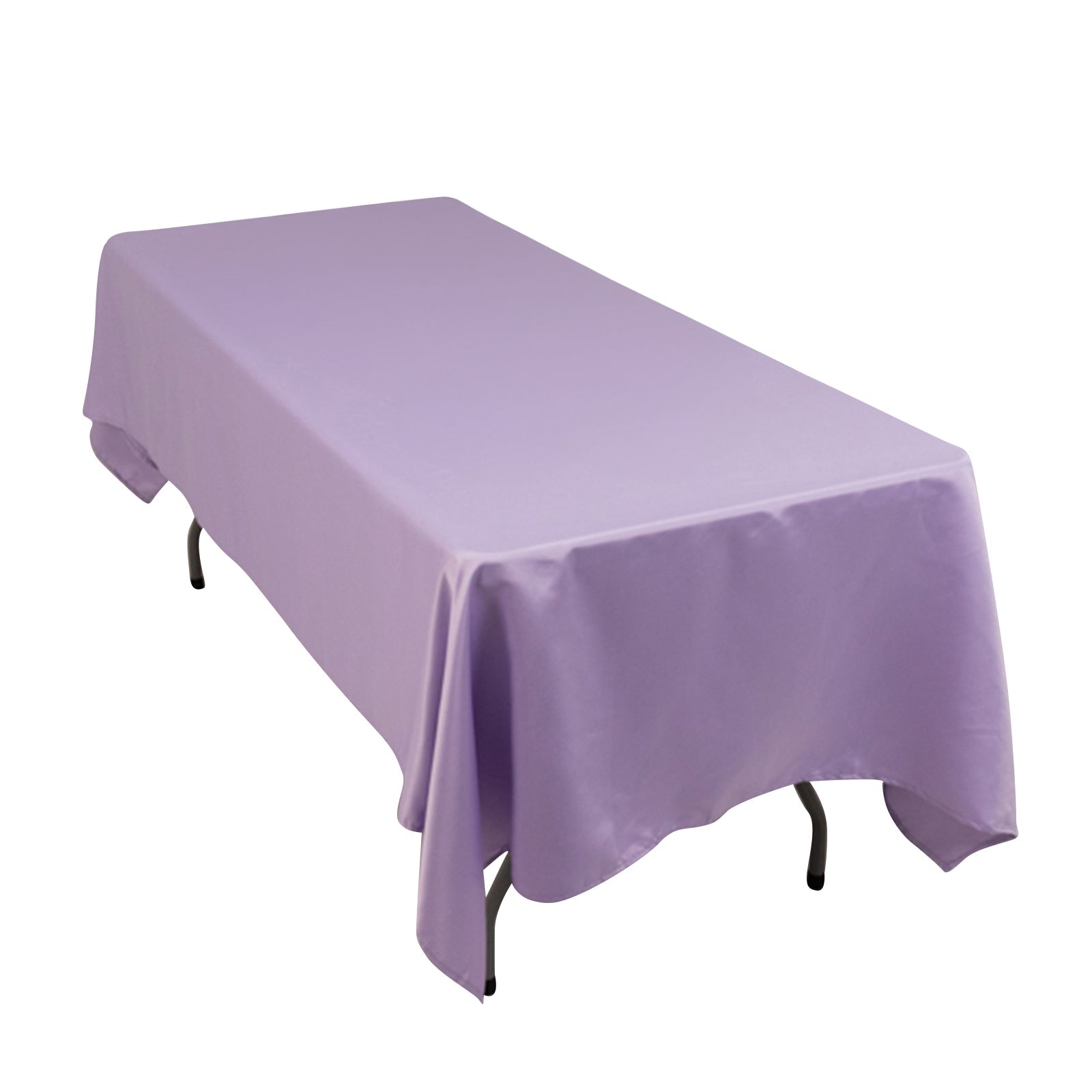 Lamour Satin 60x102 Rectangle Tablecloth Lavender Lilac - Durable & Silky Soft Feel Table Cover