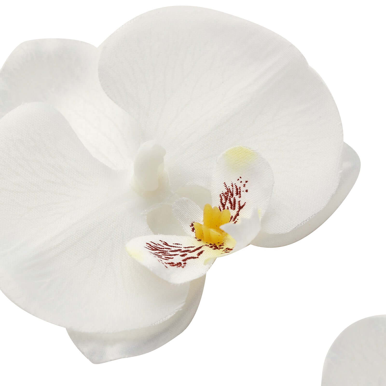 20 Silk Artificial Orchids Flower Heads White - Versatile Floral Accents for DIY Floral Arrangements Corsages & Event Decor 4