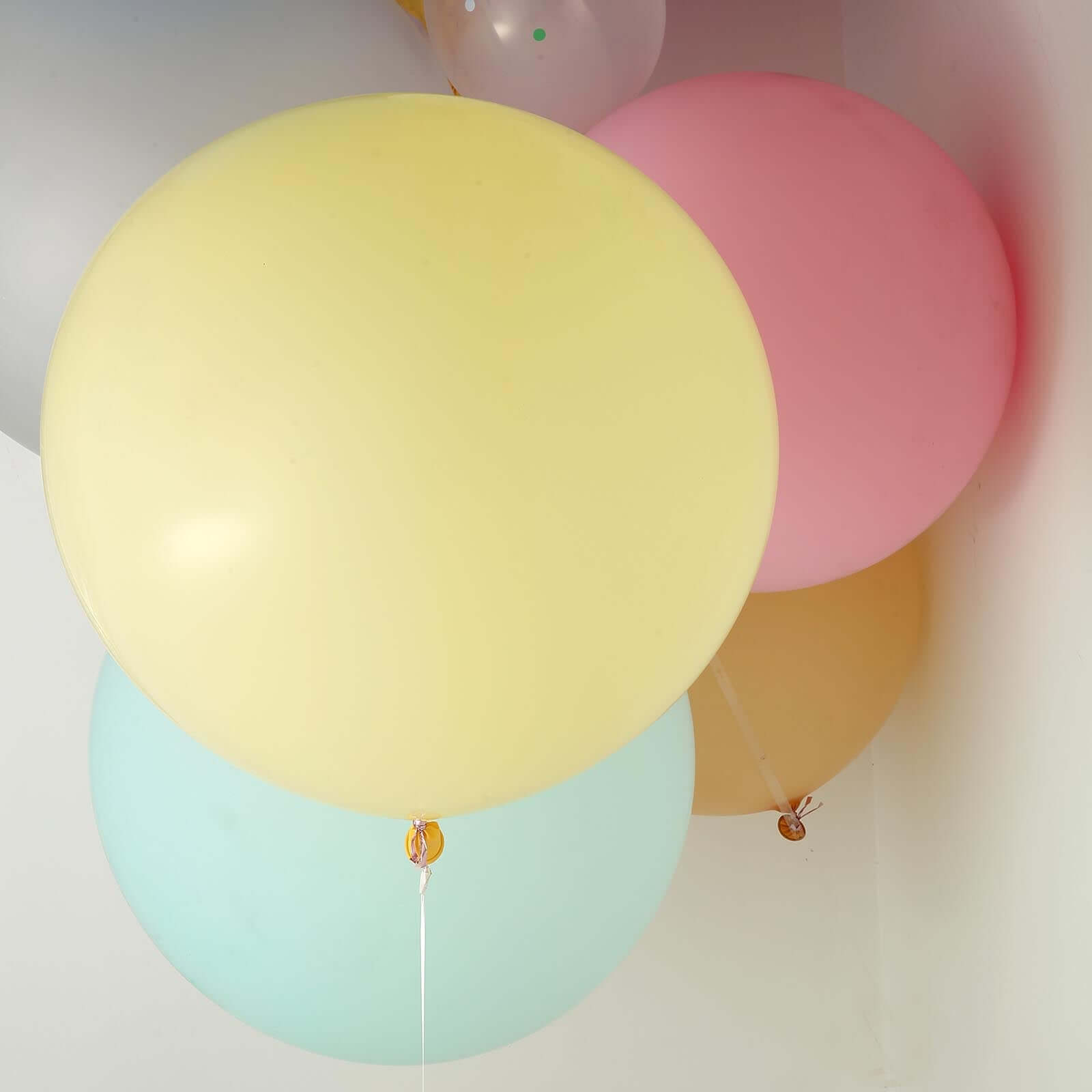 2 Pack 32 Large Balloons Helium or Air Latex Balloons Pastel Yellow