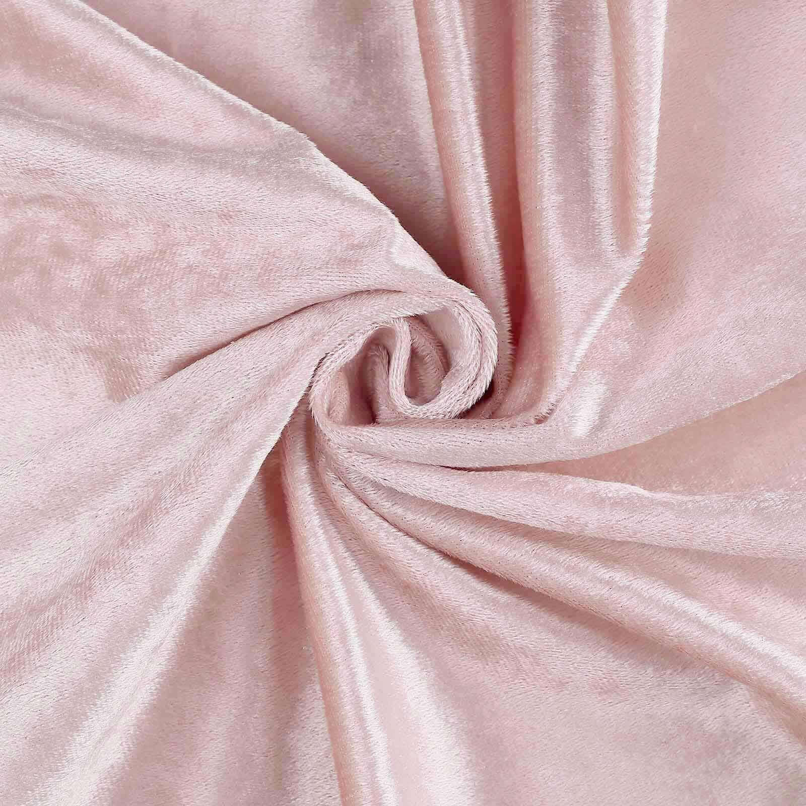 Premium Velvet 120 Round Tablecloth Blush - Reusable Soft & Seamless Table Cover