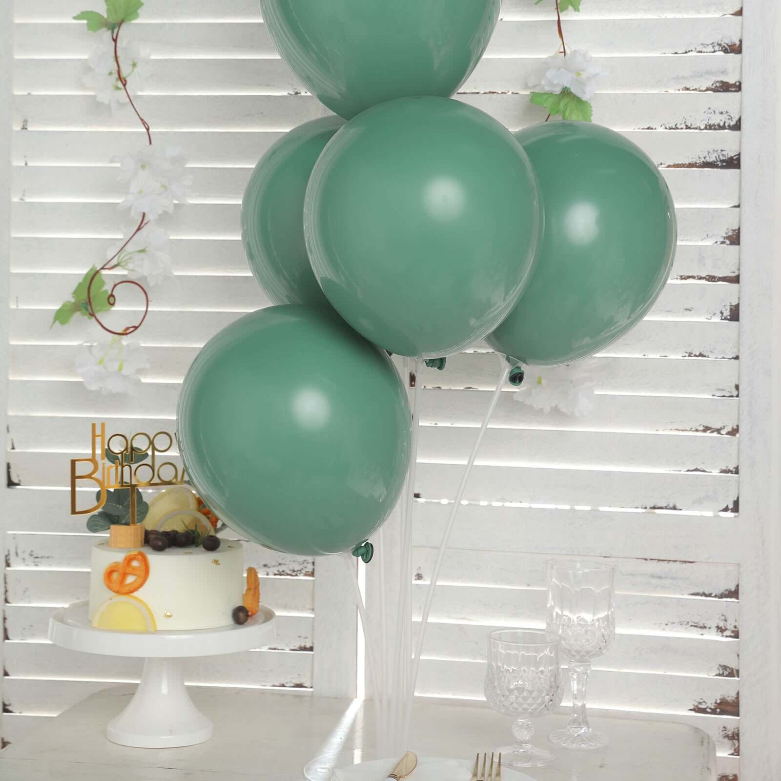 25 Pack 12 Olive Green Double Stuffed Prepacked Latex Balloons