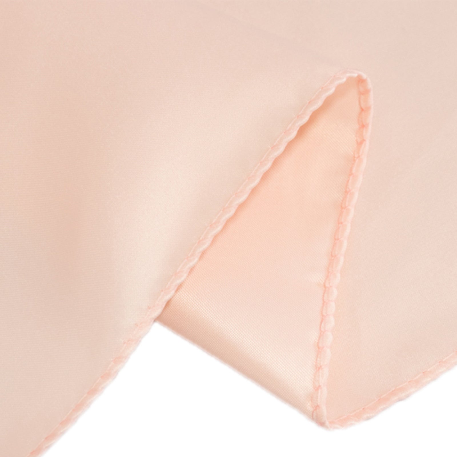Lamour Satin 72x72 Table Overlay Square Tablecloth Blush - Smooth Finish Table Topper
