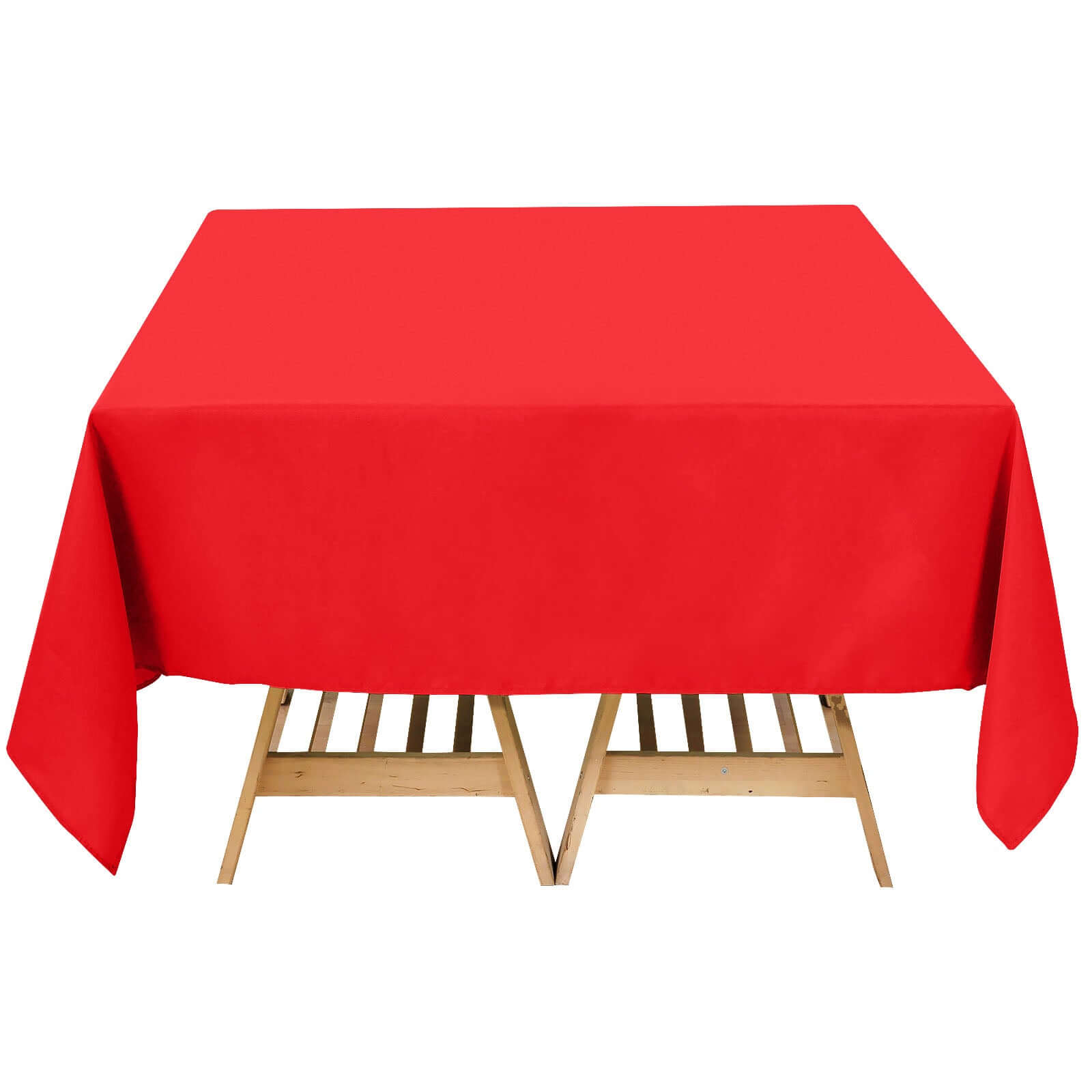 Premium Polyester Square Tablecloth 70x70 Red 220GSM Wrinkle-Resistant Table Cover