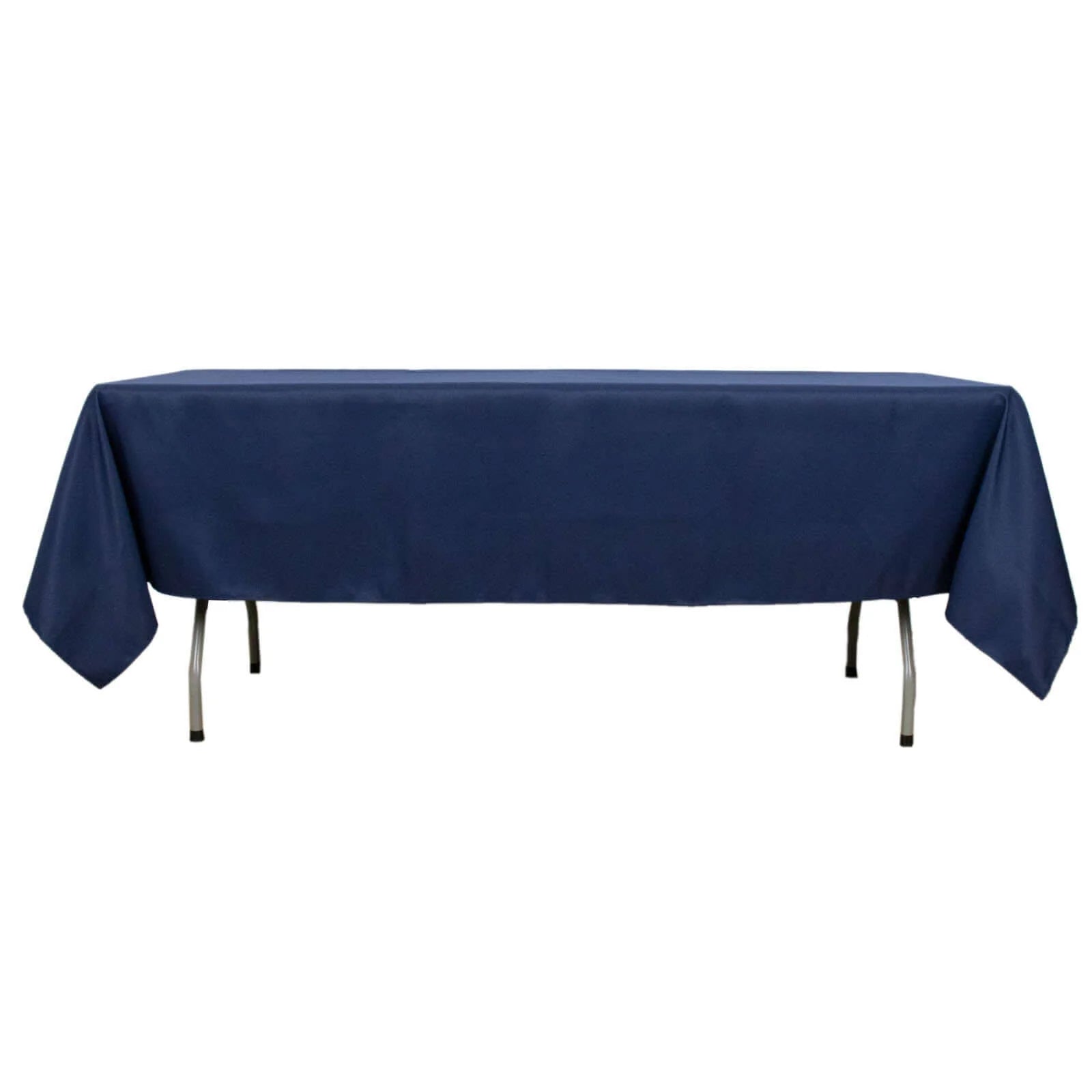 Fire Retardant Premium Polyester 60x102 Rectangular Tablecloth Navy Blue - High-Performance Table Cover