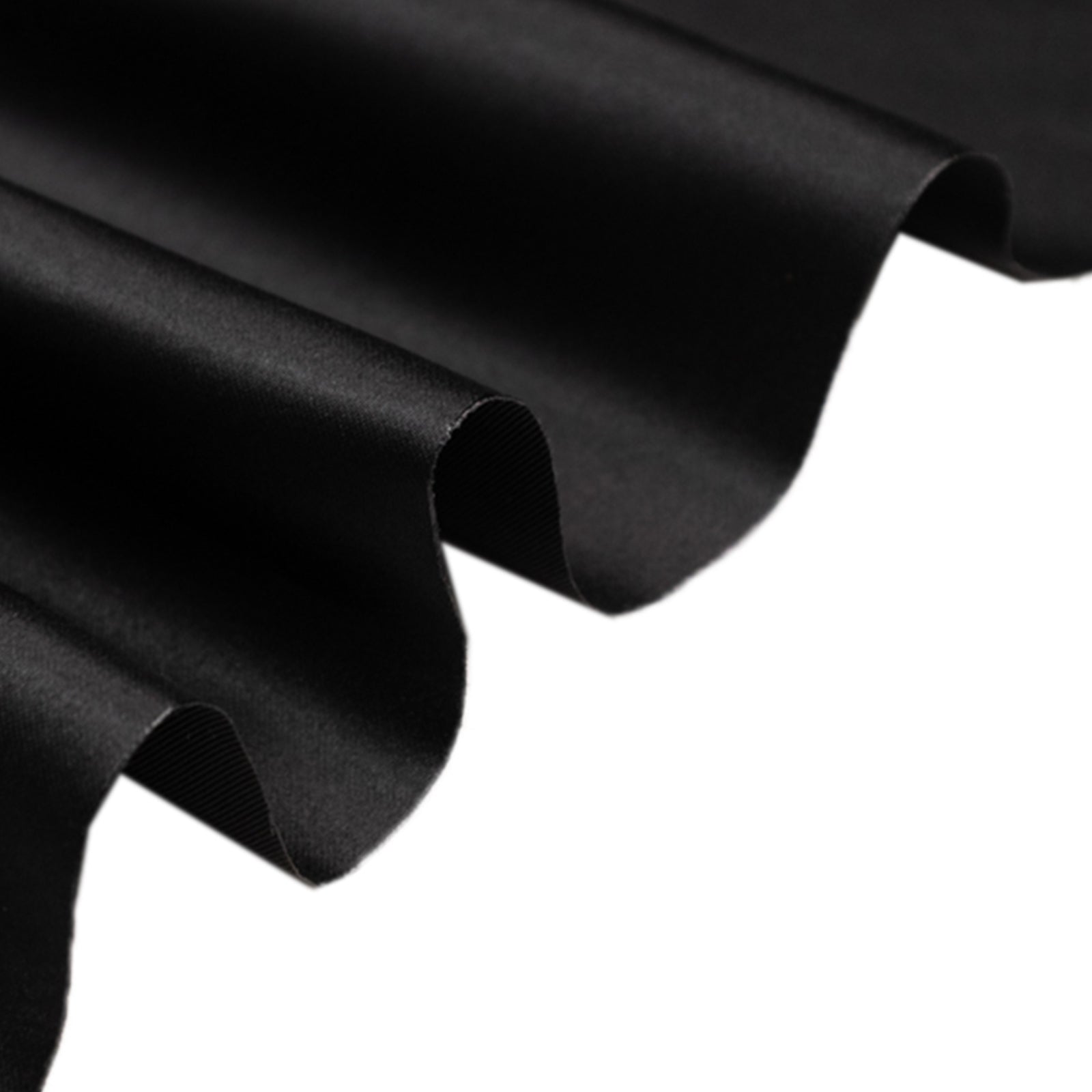 54x10 Yards Black Lamour Satin Fabric Bolt, Heavy Matte Satin Fabric By The Yard