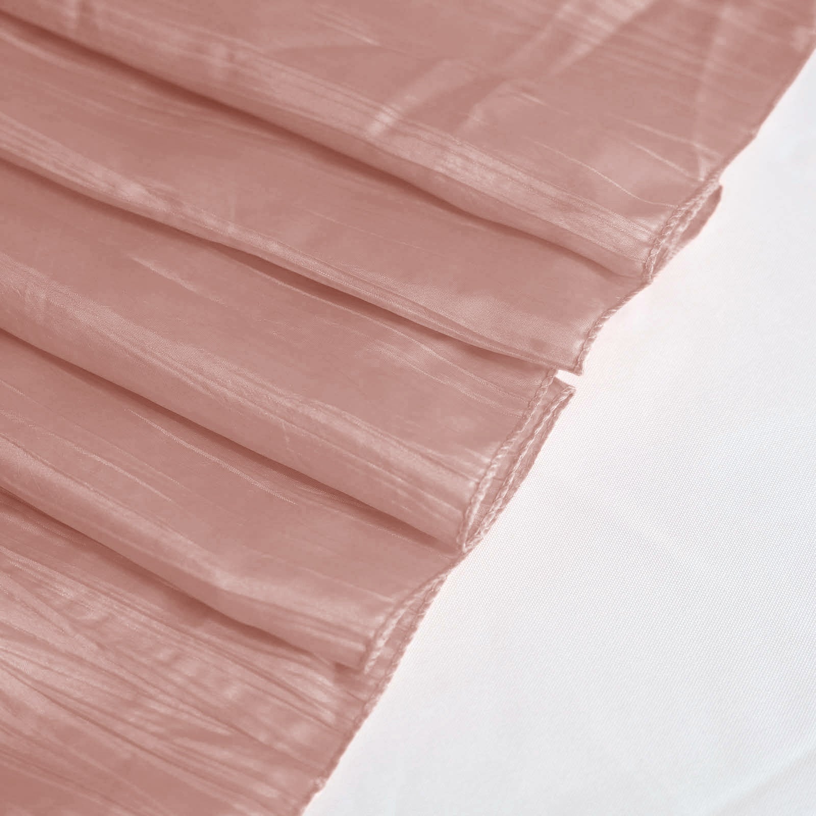 Taffeta 60x102 Rectangle Tablecloth Dusty Rose - Accordion Crinkle Table Cover