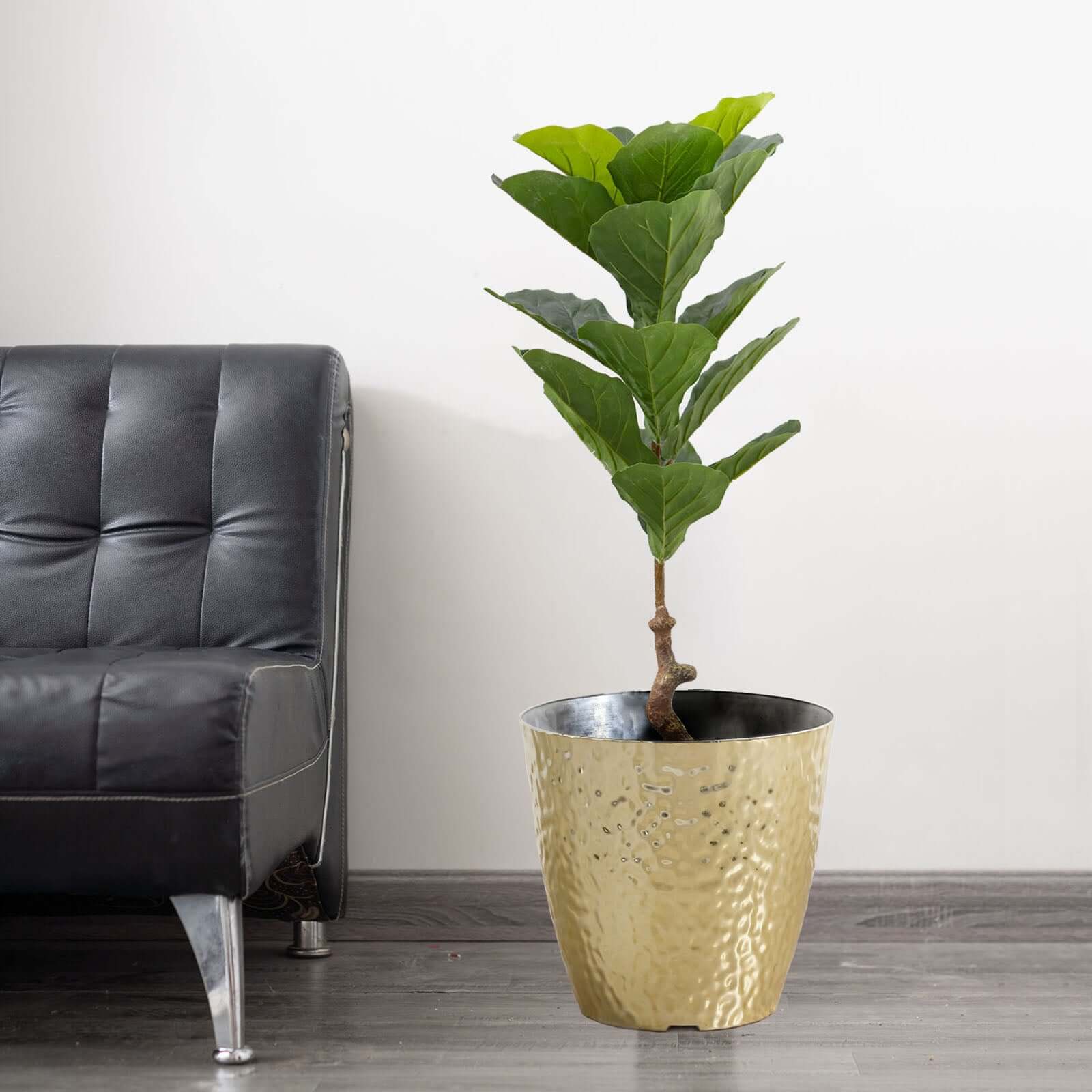 2 Pack 3ft Artificial Fiddle Leaf Fig Tree Potted Indoor Planter