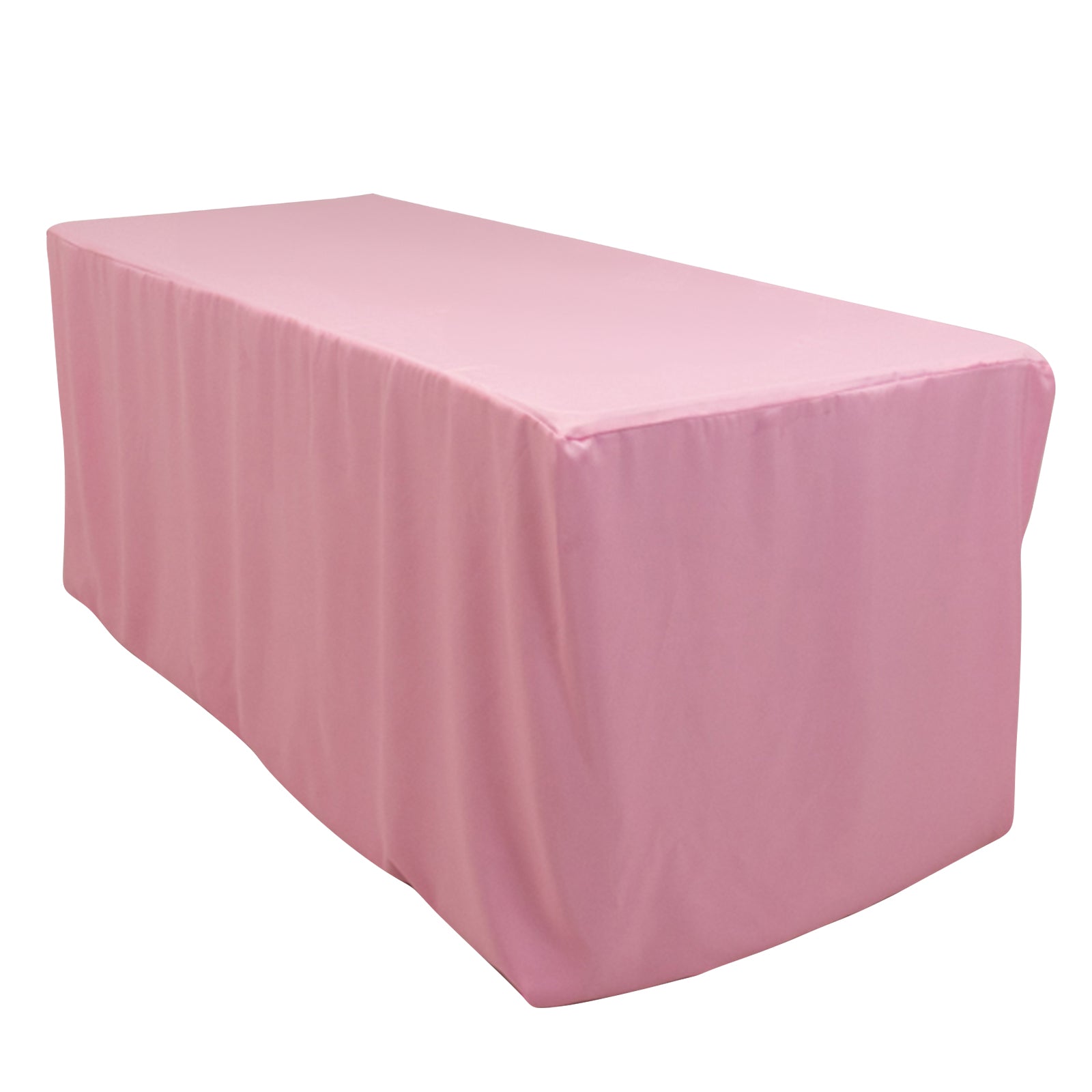 Fitted Polyester 72x30 Rectangle Tablecloth Pink - Durable and Easy to Maintain Table Cover