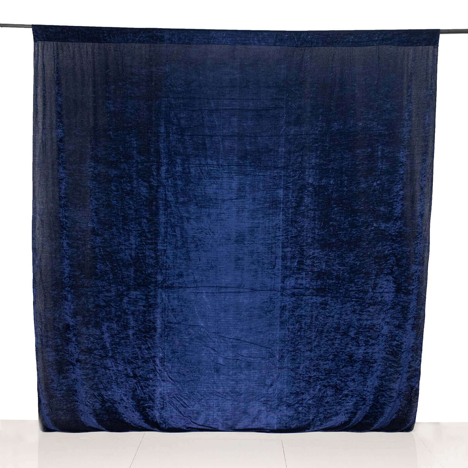 8ftx8ft Navy Blue Premium Smooth Velvet Event Curtain Drapes, Privacy Backdrop Event Panel with Rod Pocket