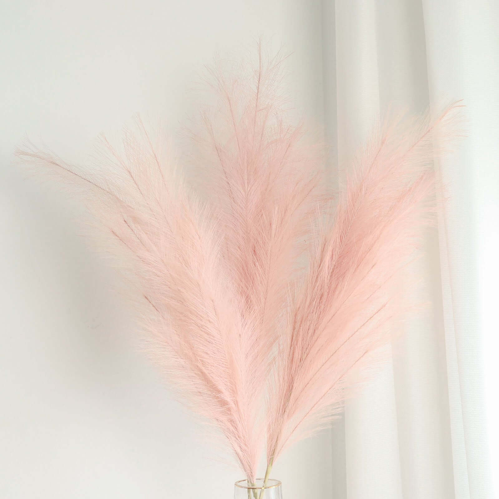 3 Stems Artificial Pampas Grass Decor Dusty Rose - Soft Realistic Faux Ornamental Grass Branches for Rustic Boho Chic Backdrops Floral Styling & Vase Displays 44