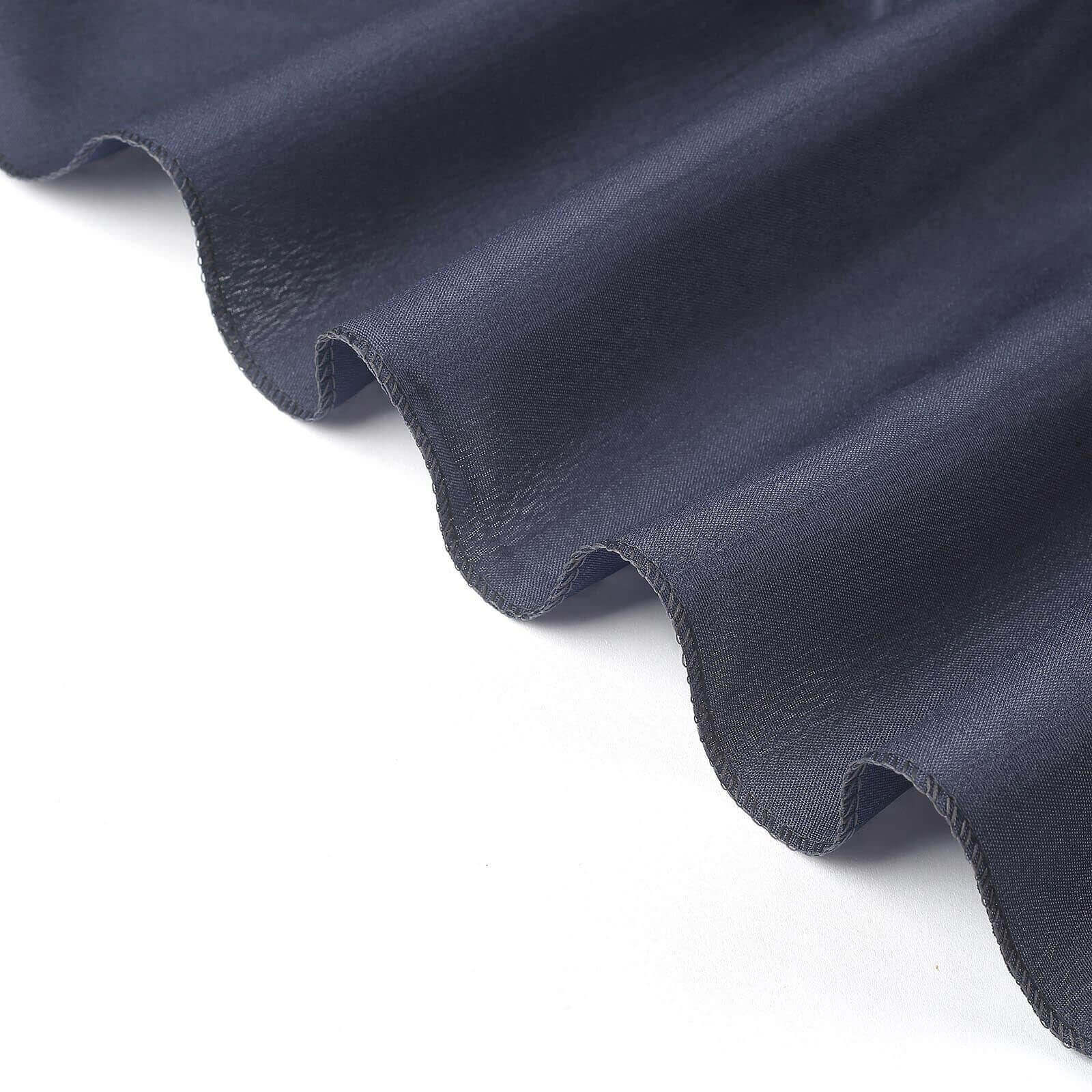 10 Pack Polyester Chair Cover for Banquet Chairs Navy Blue - Stain-Resistant Reusable Slip-On Slipcover