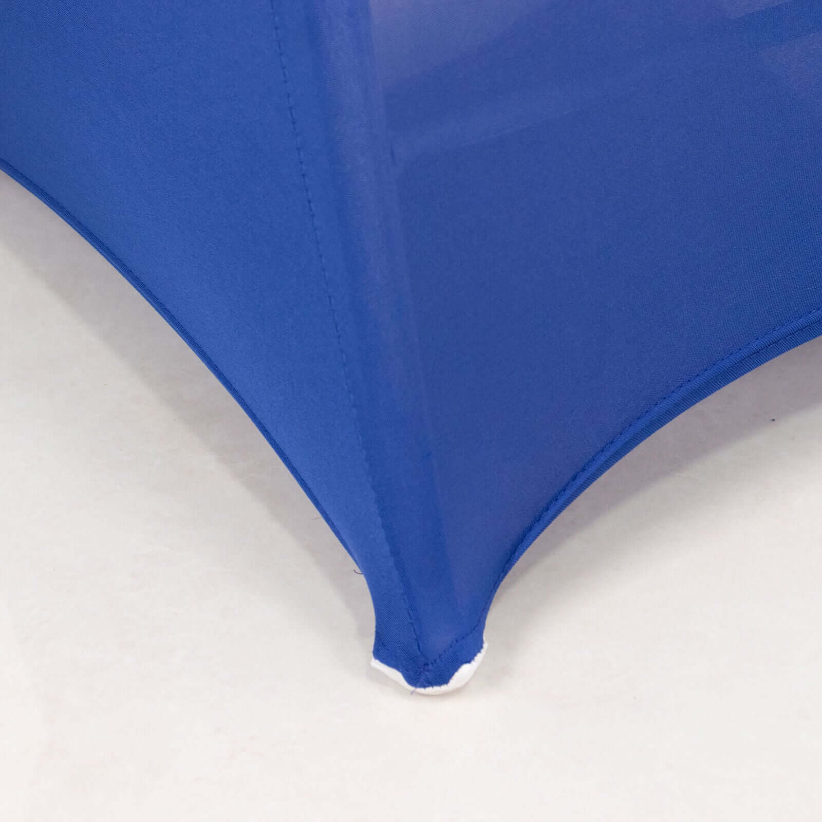 Stretch Spandex Chair Cover Royal Blue for Folding Chairs - Secure Fit Slipcover with Silver Rhinestone Buckled Sash Band