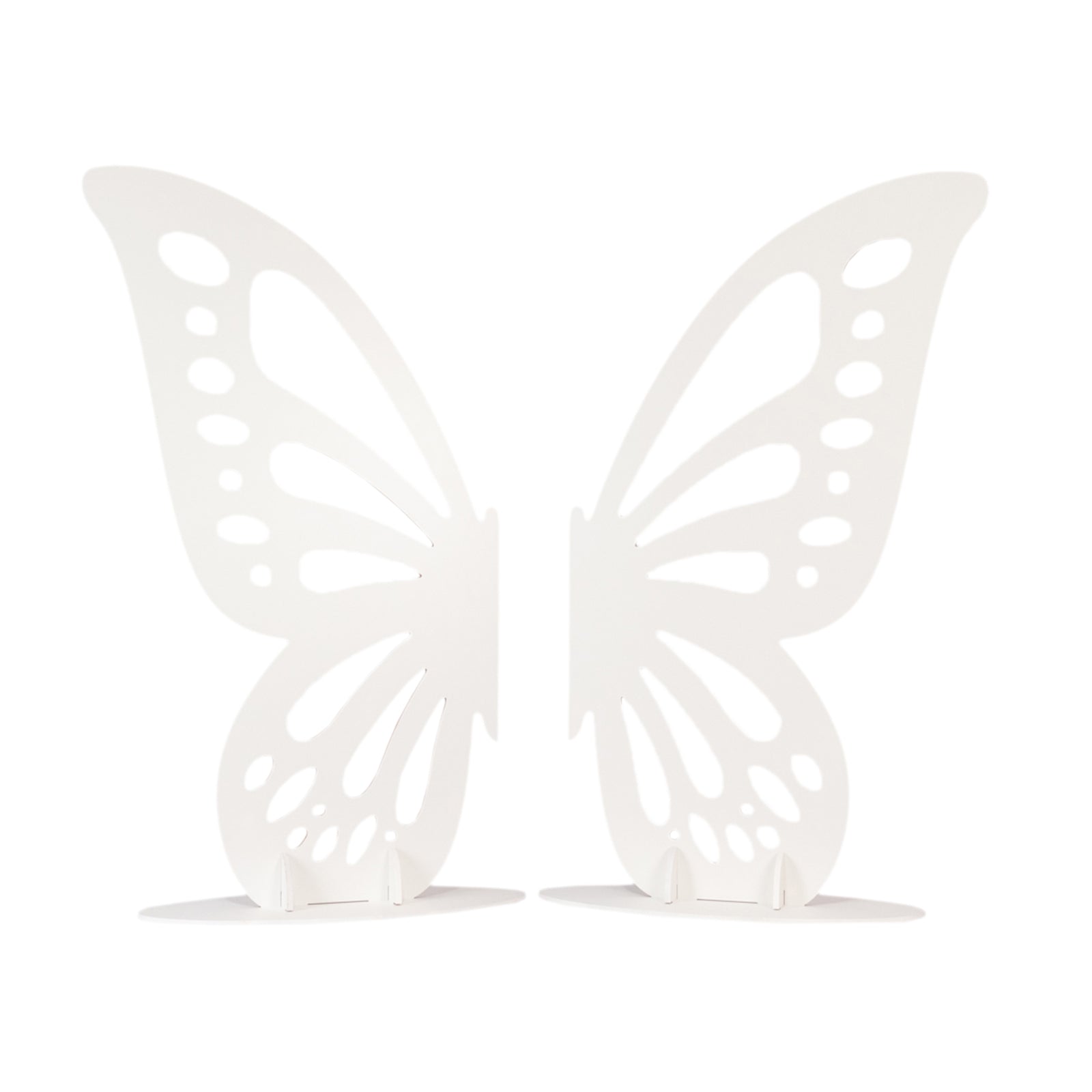 Freestanding Wooden Butterfly Wings Backdrop, Large Butterfly Cut-Out Stand Photo Prop - White, 4.5ftx3.5ft