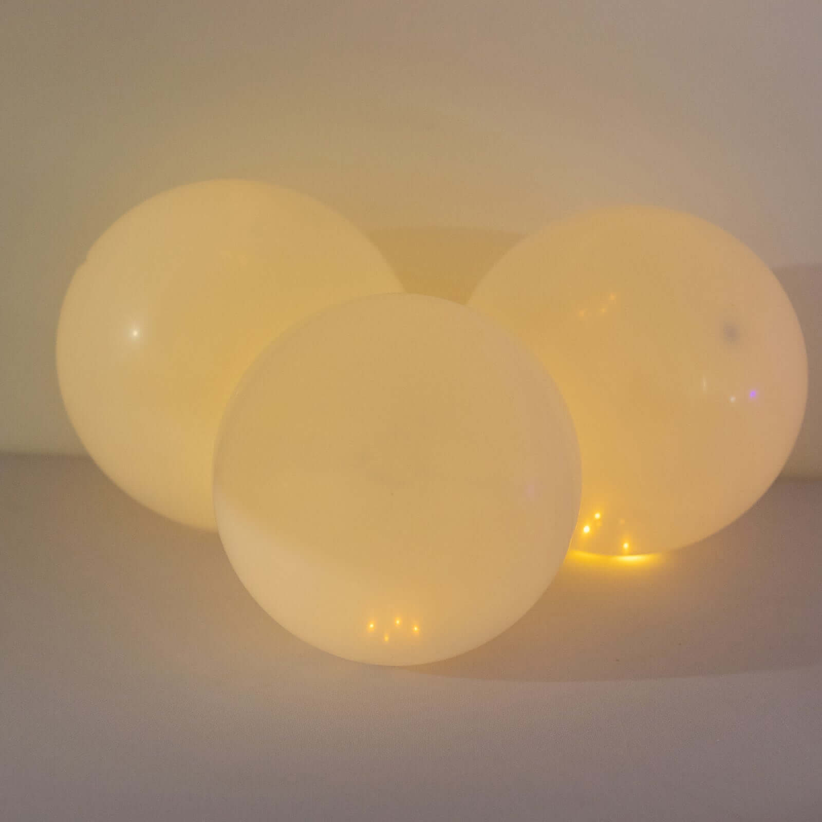 50-Pack LED Mini Balloon Lights Round Warm White - Waterproof Battery Operated Balls 0.5