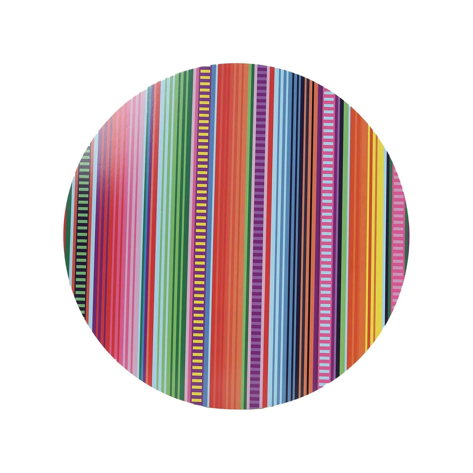 10-Pack Disposable Table Placemats with Multicolor Mexican Serape Fiesta Striped Print - 300GSM Festive Paper Placemats for Cinco de Mayo & Mexican-Themed Events 13