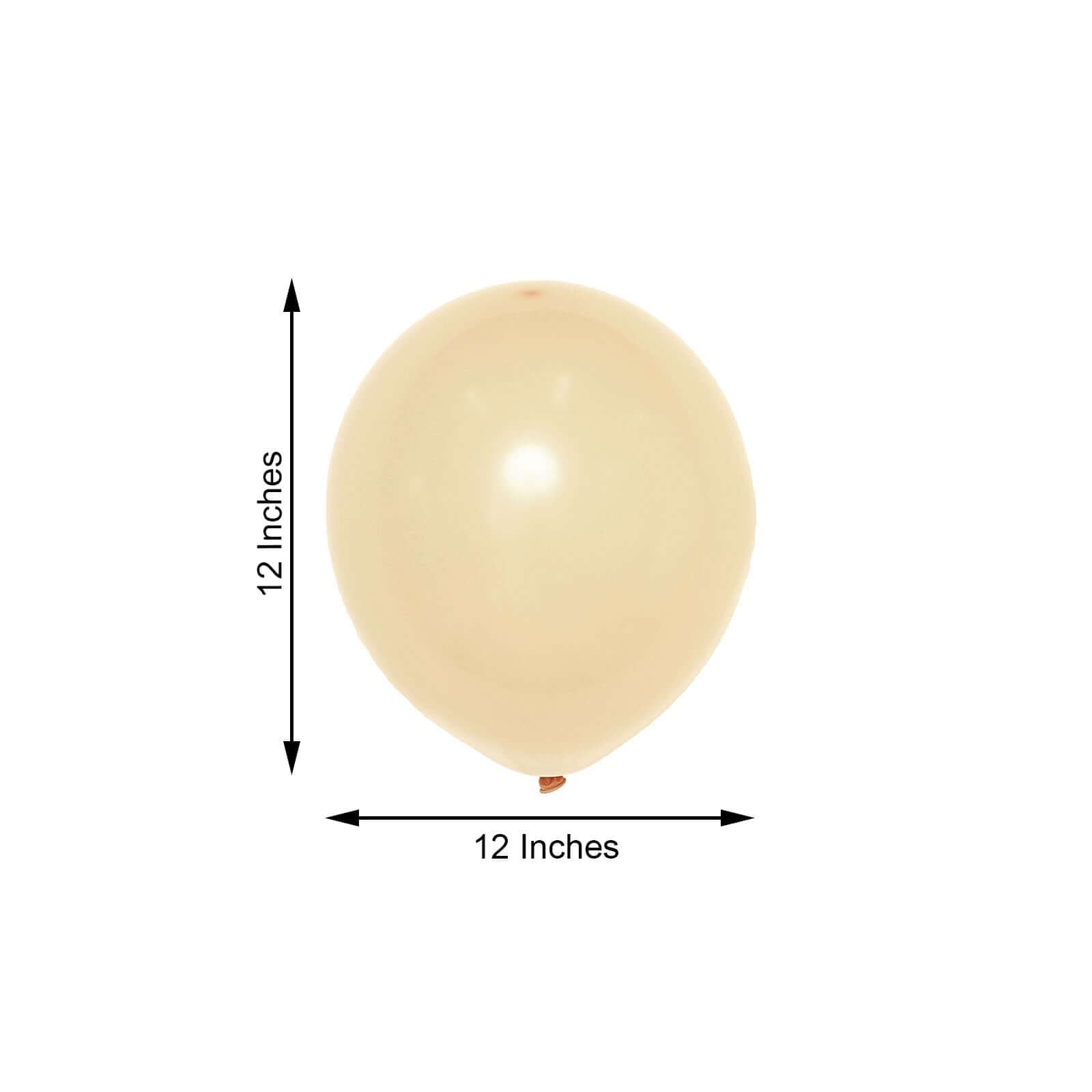 25 Pack 12 Matte Pastel Peach Helium or Air Latex Party Balloons