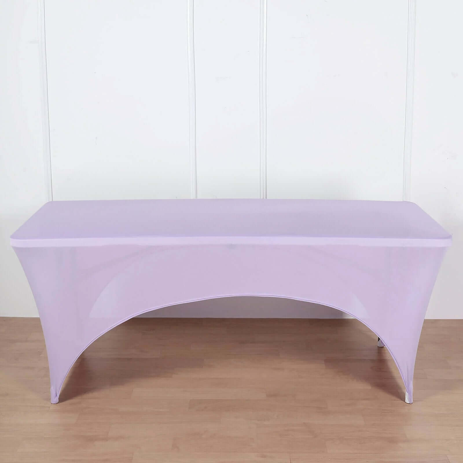 Stretch Spandex 6ft Rectangle Tablecloth Lavender Lilac - Durable Form-Fitting Table Cover