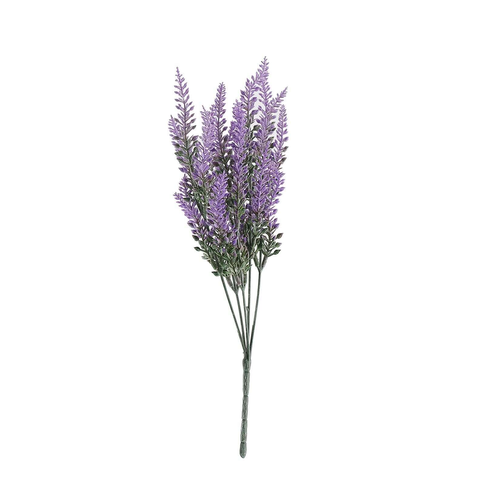 4 Bushes 14 Artificial Lavender Lilac Flower Plant Stems Greenery Bouquet