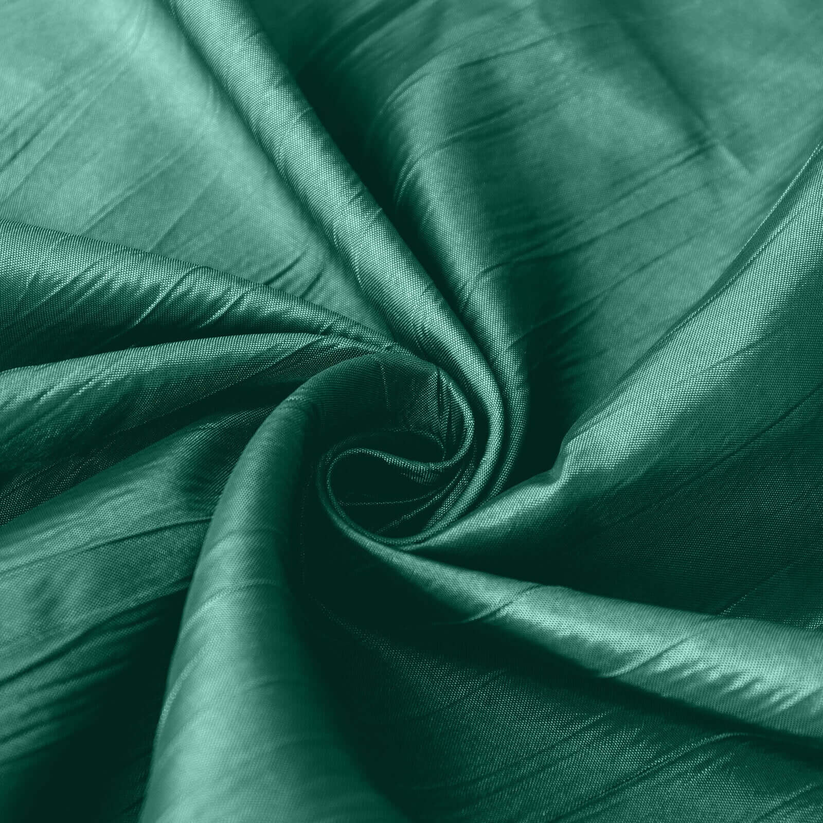 Taffeta 90x132 Rectangle Tablecloth Hunter Emerald Green - Seamless Accordion Crinkle Table Cover