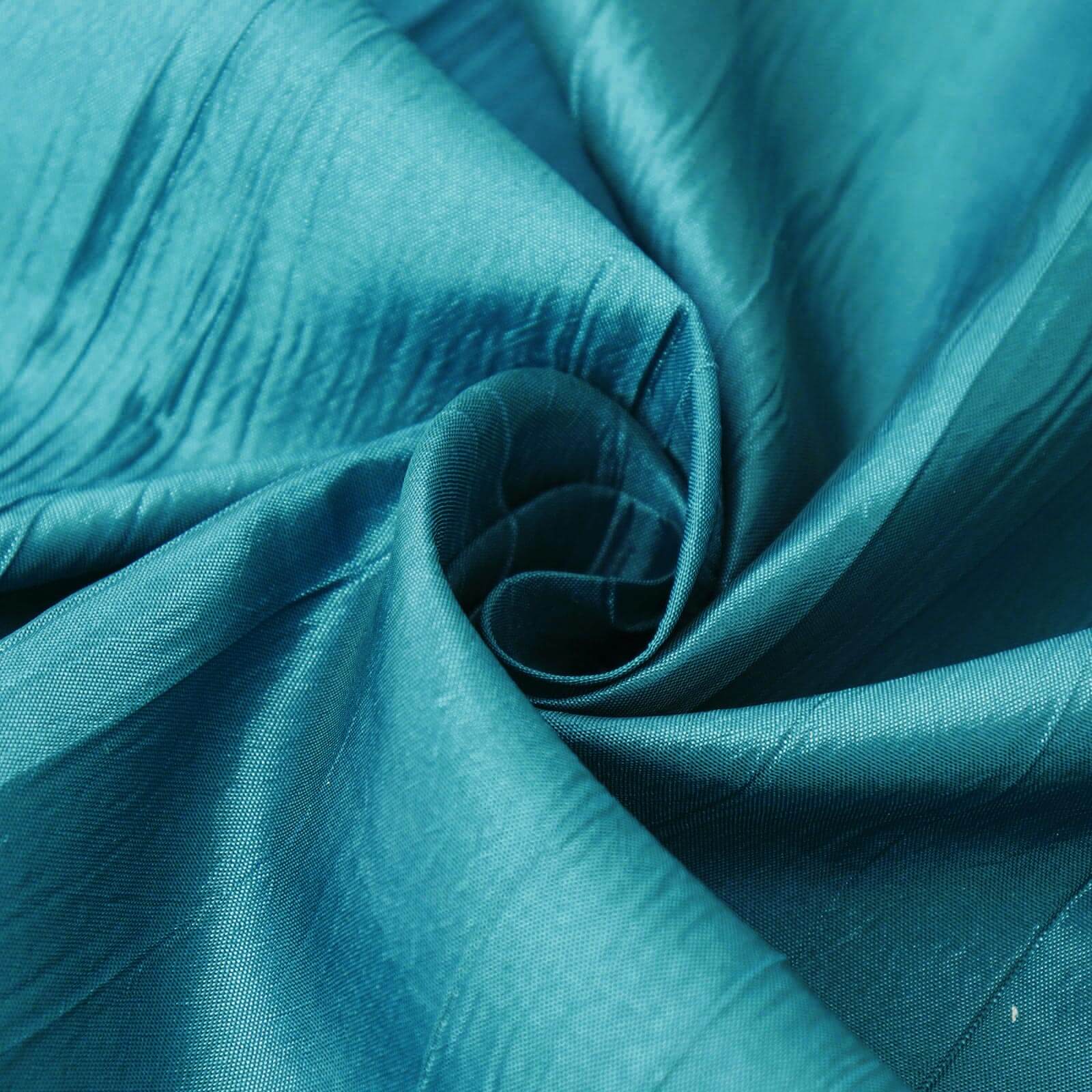 Taffeta 90x156 Rectangle Tablecloth Teal - Accordion Crinkle Seamless Table Cover