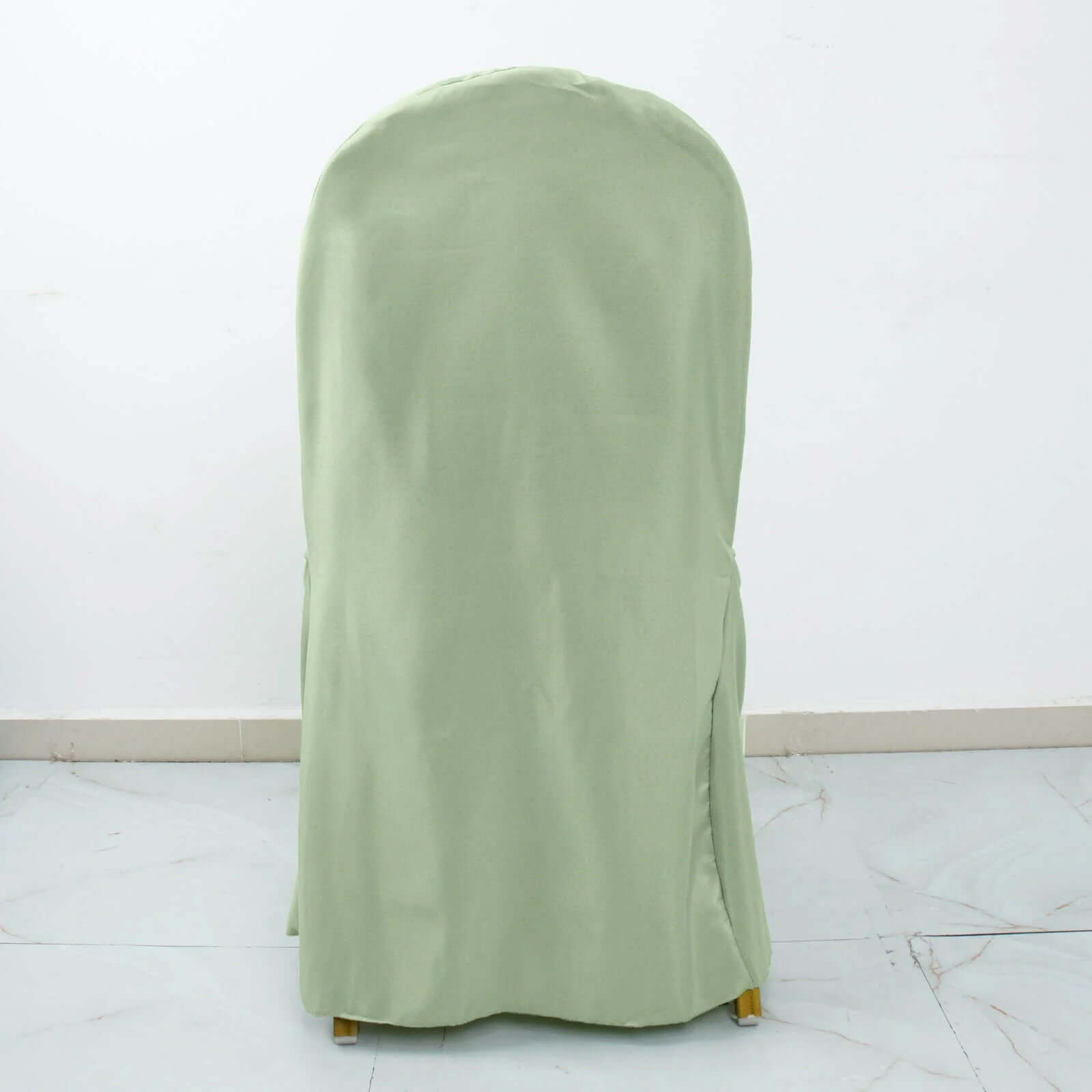 10 Pack Polyester Chair Cover for Banquet Chairs Sage Green - Stain-Resistant Reusable Slip-On Slipcover