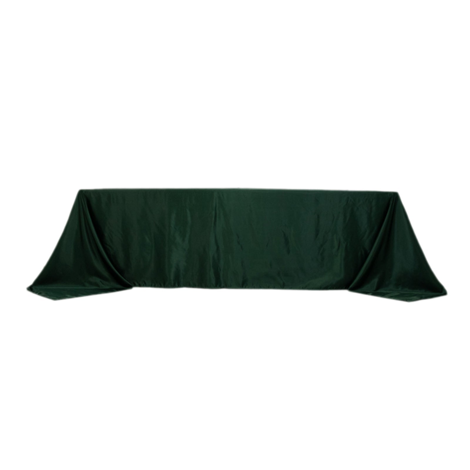 Lamour Satin 90x156 Rectangle Tablecloth Hunter Emerald - Luxurious, Soft Seamless Table Cover