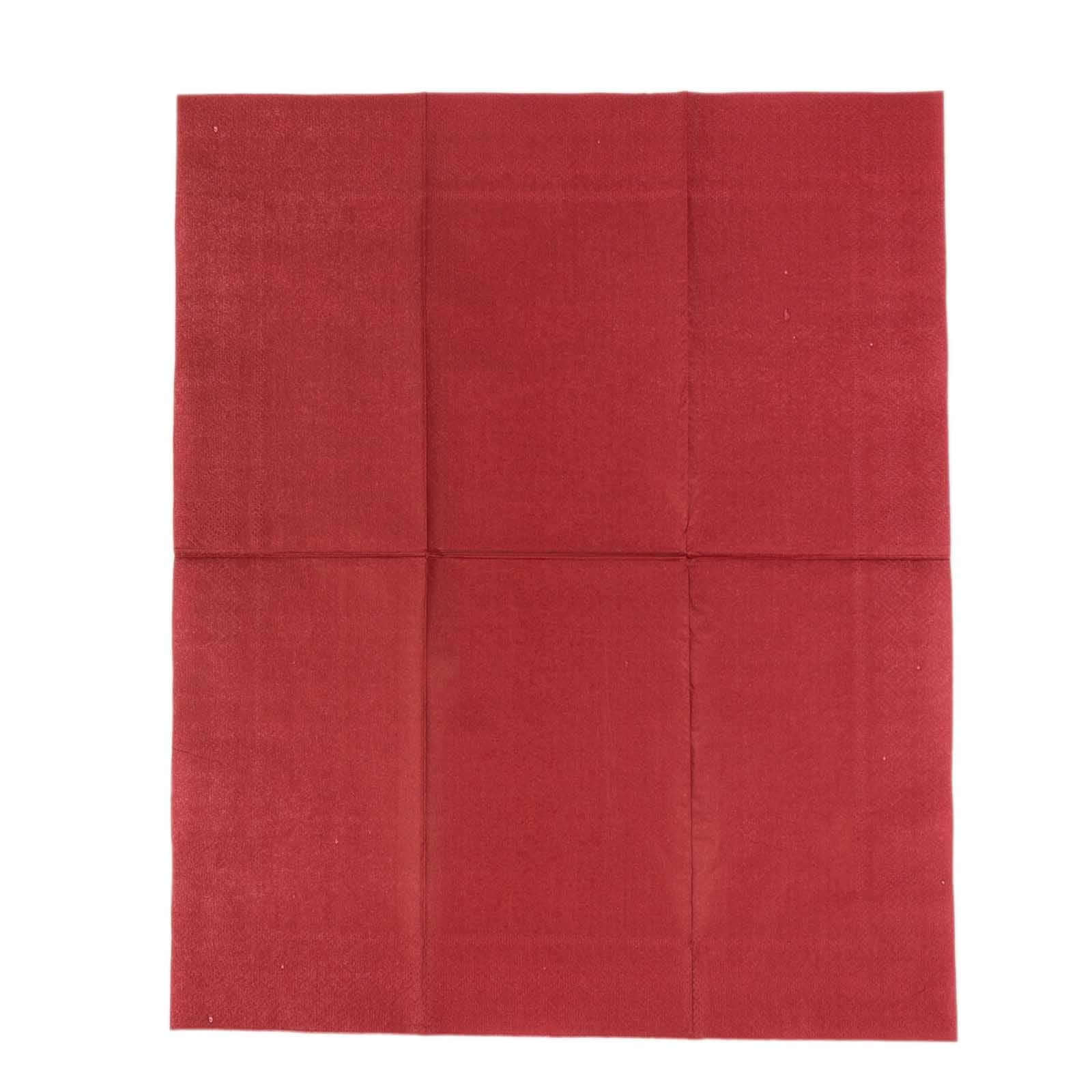 50-Pack Paper Napkins Soft Burgundy - Disposable 2-Ply Cocktail and Beverage Napkins for Weddings