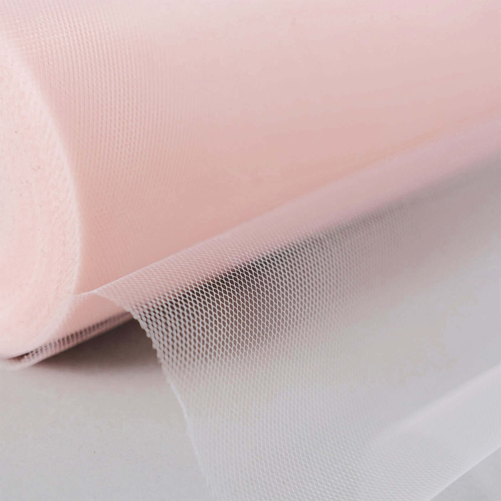 12x100 Yards Blush Tulle Fabric Bolt, Sheer Fabric Spool Roll For Crafts