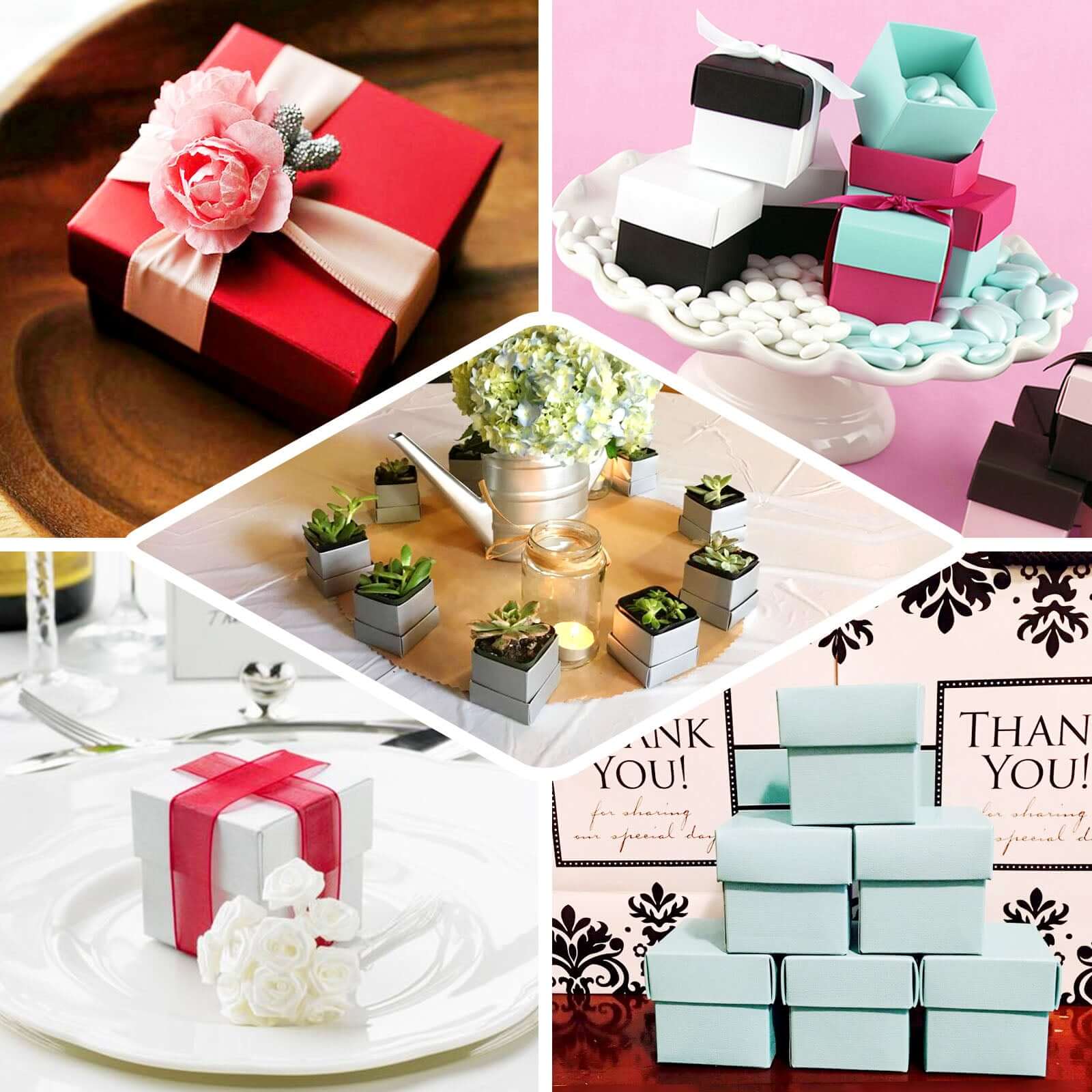 100 Pack 2 Chocolate White Polka Dot Party Favor Candy Gift Boxes