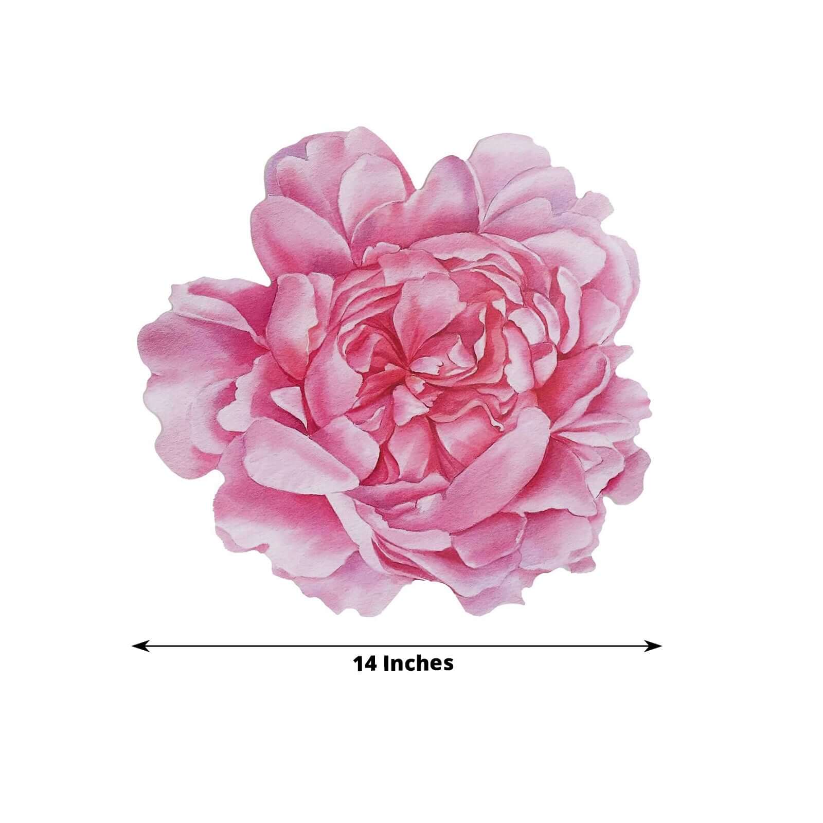 10-Pack Disposable Table Placemats with Pink Peony Flower Print - 400GSM Floral Cardboard Placemats for Dinner Parties & Gatherings 14